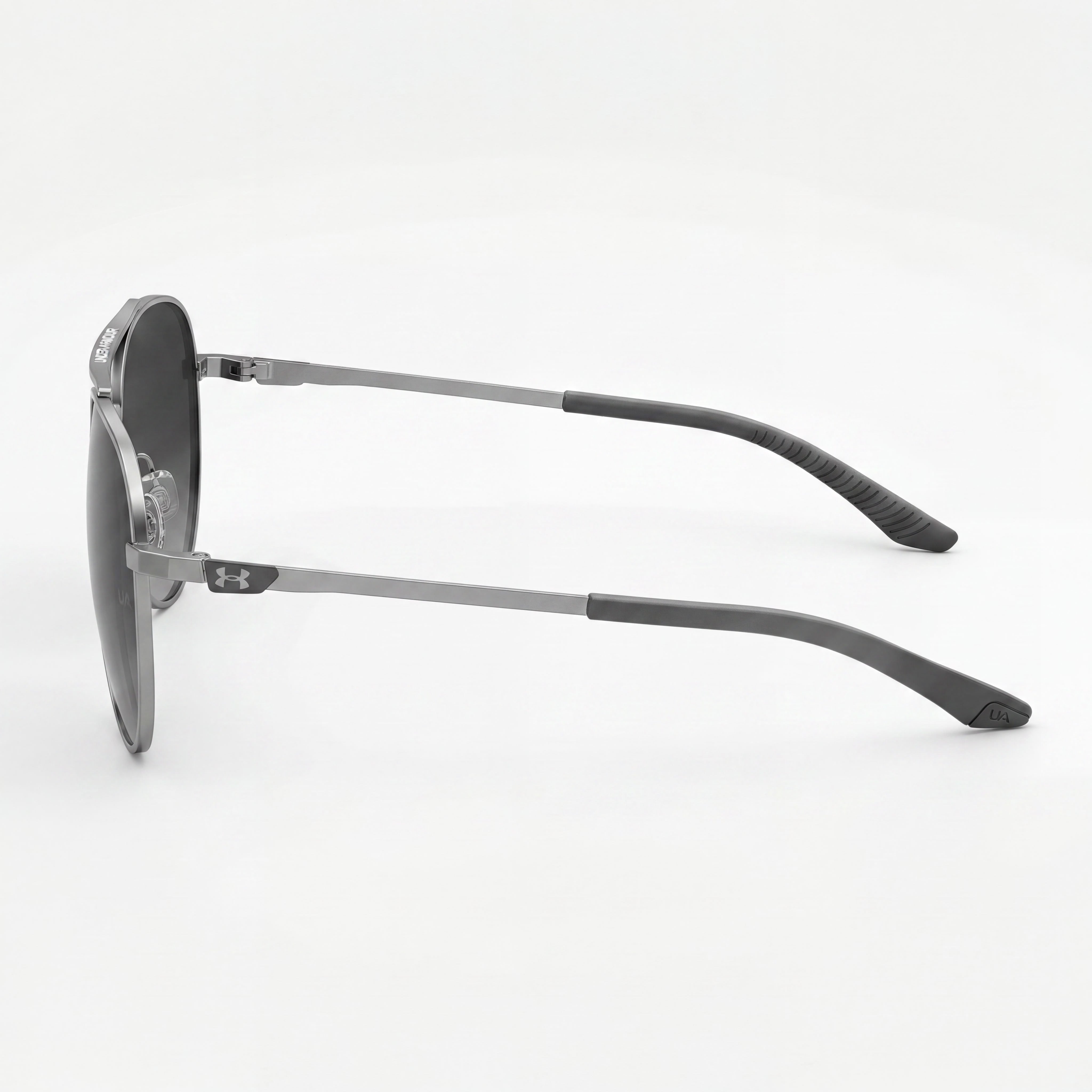Gafas de sol unisex Under Armour UA 0007/G/S de acero inoxidable con montura gris rutenio oscuro y lentes grises de 59 mm con protección UV., Photo 3