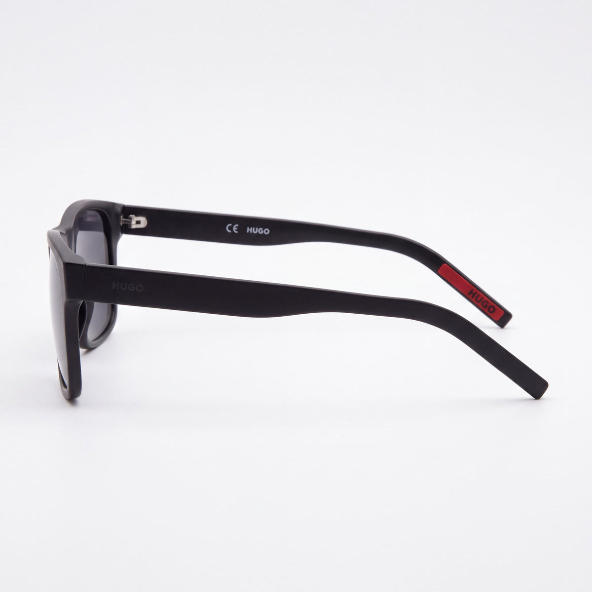 HUGO Women's Rectangular Sunglasses, Black Grey ECO ACETATE, UV Protected, Lightweight & Foldable, 57mm, Photo 2