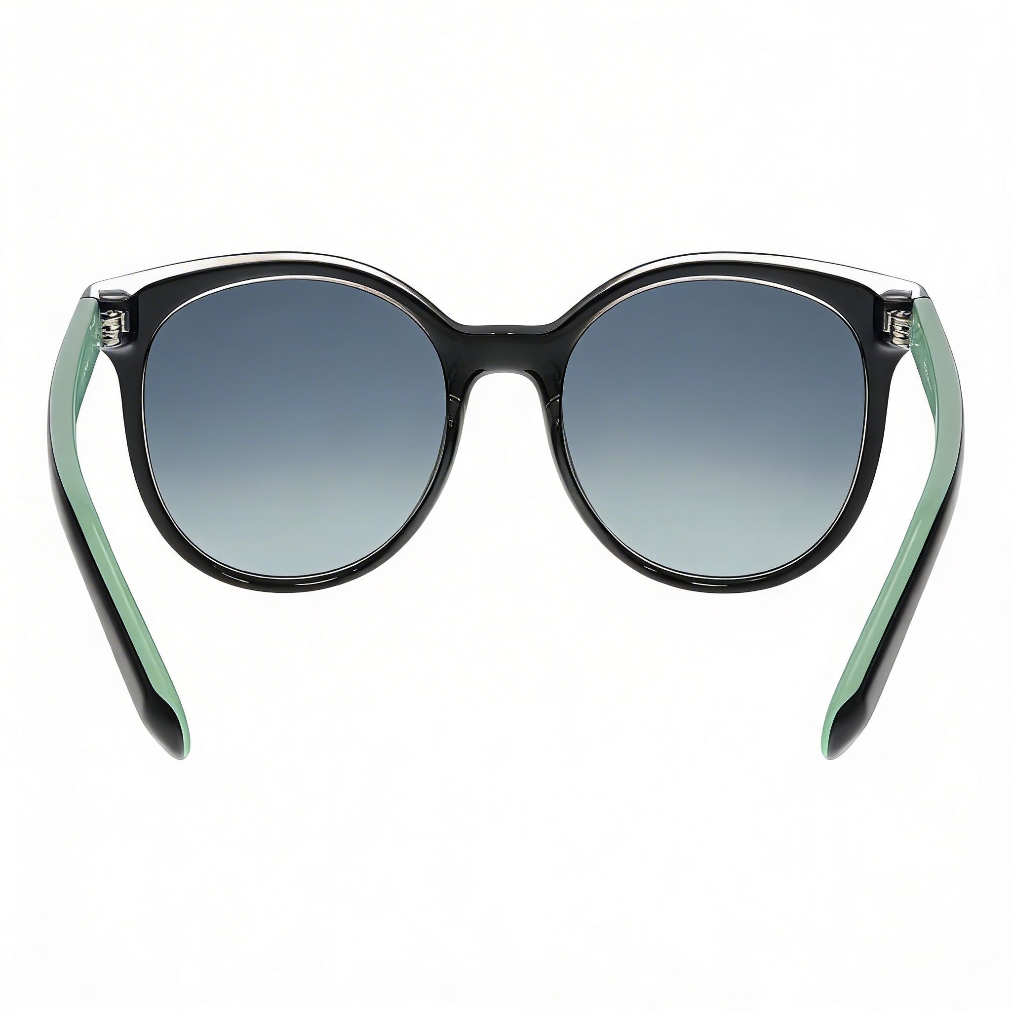 Gafas de sol Ferragamo Classic para mujer, de cristal, negras, verdes, gris degradado, montura de plástico, lentes gris degradado, con protección UV, 53 mm, Photo 4