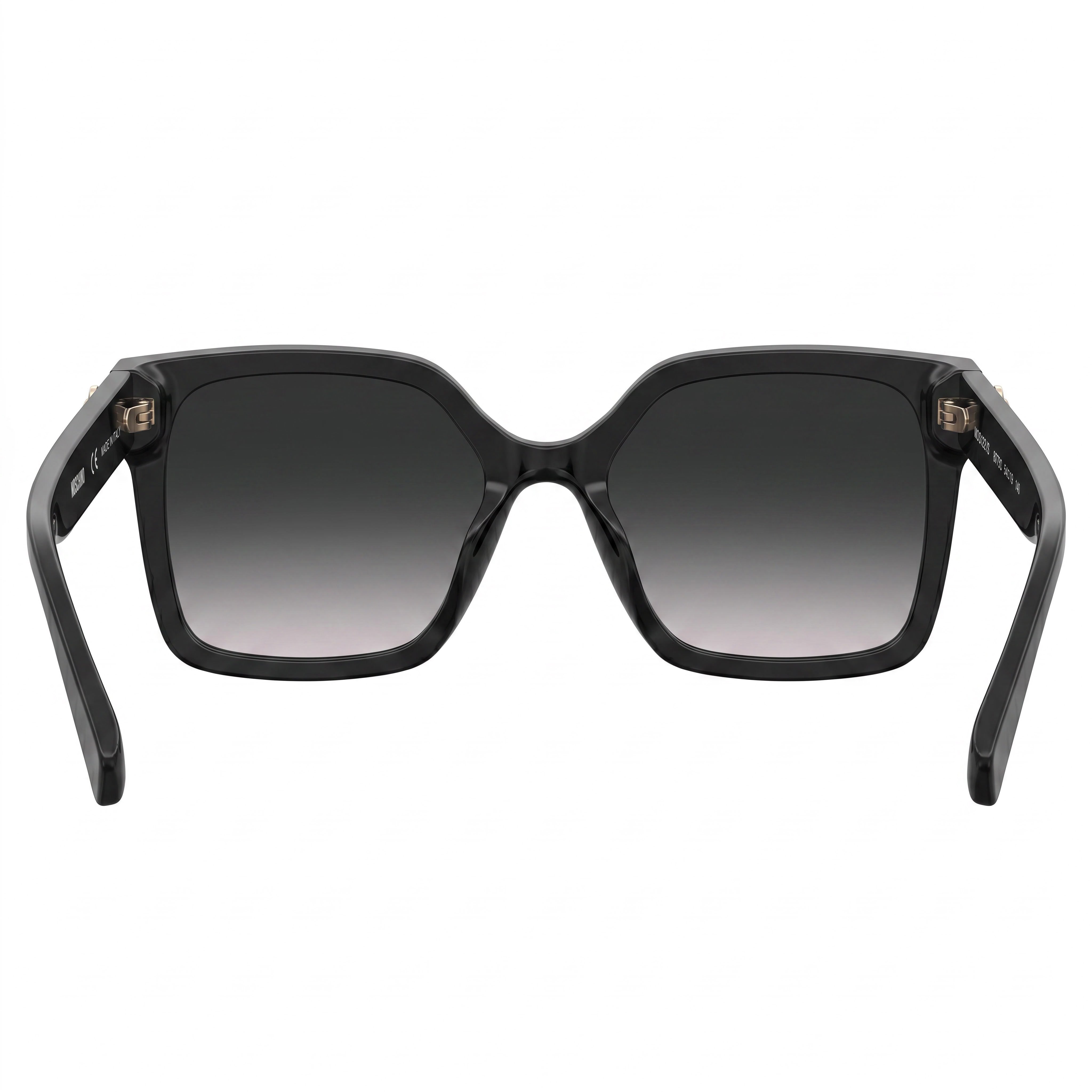 Moschino Mos123/S Women's Acetate Sunglasses, Black Frame with Dark Grey Shaded Lenses, 100% UV Protection, Size 55-18-140, Photo 4