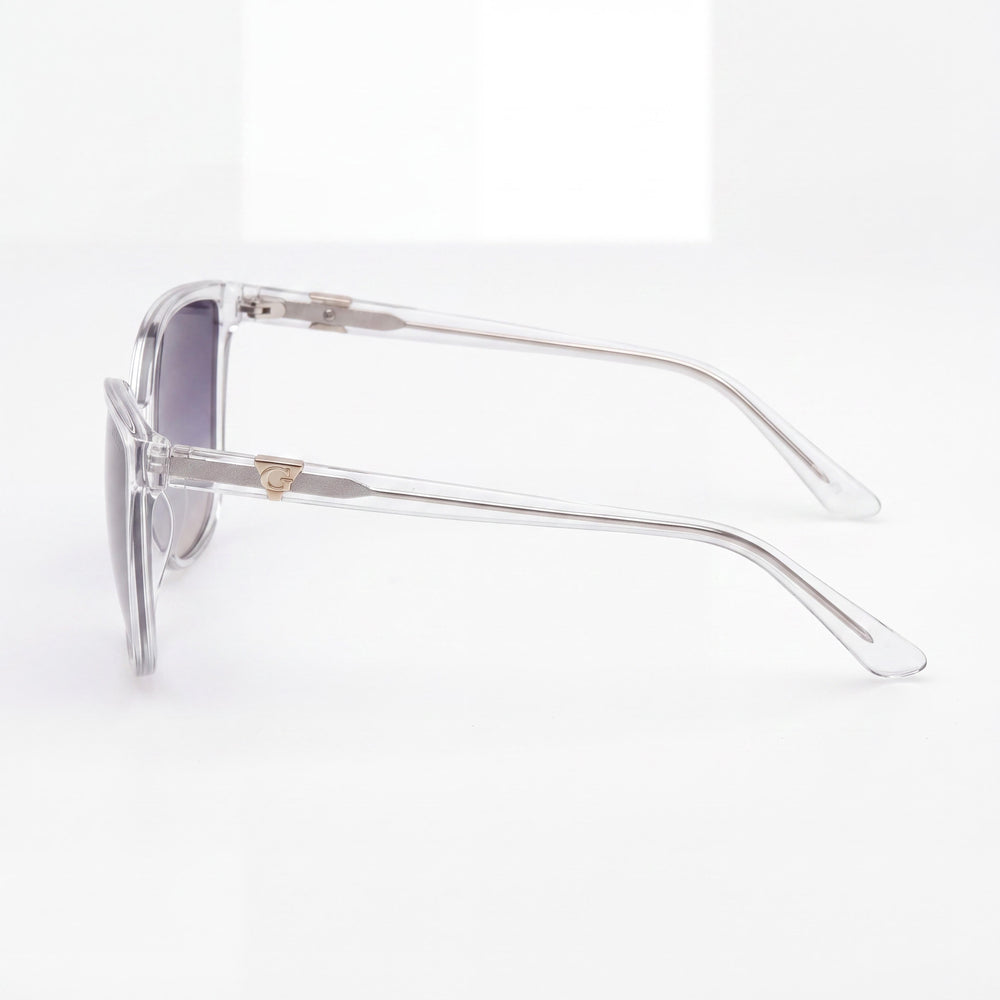 GUESS Women's Injected Sun Glasses Crystal Gradient Smoke Frame Gradient Smoke Grey Polarized UV Protection 60mm