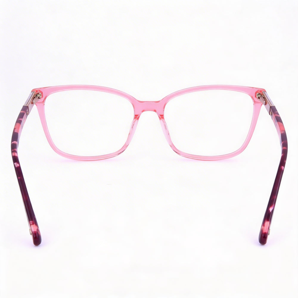 kate spade new york Davina Gafas rosas para mujer con montura de acetato y lentes de policarbonato, ancho de lente de 54 mm