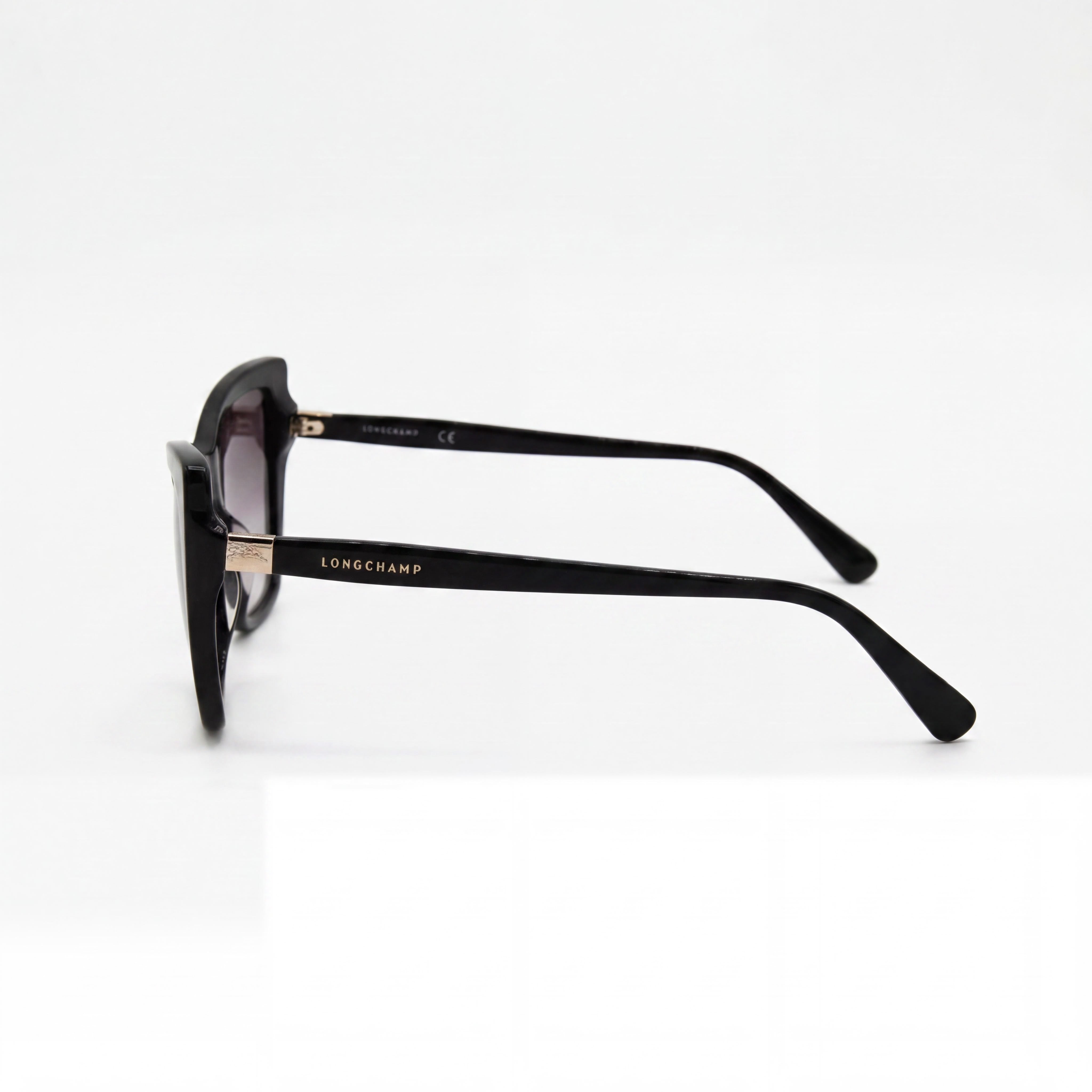 Gafas de sol Longchamp LO669S para mujer, rectangulares modificadas, de plástico, no polarizadas, color negro y gris degradado, 56 mm, Photo 3