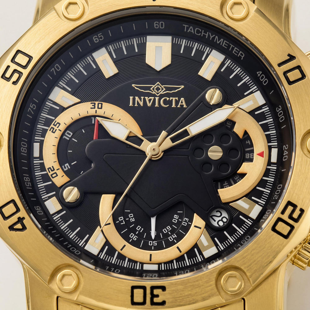 Reloj de buceo Invicta Pro Diver SCUBA 22767 de acero inoxidable dorado con cronógrafo de cuarzo y caja de 50 mm para hombre.