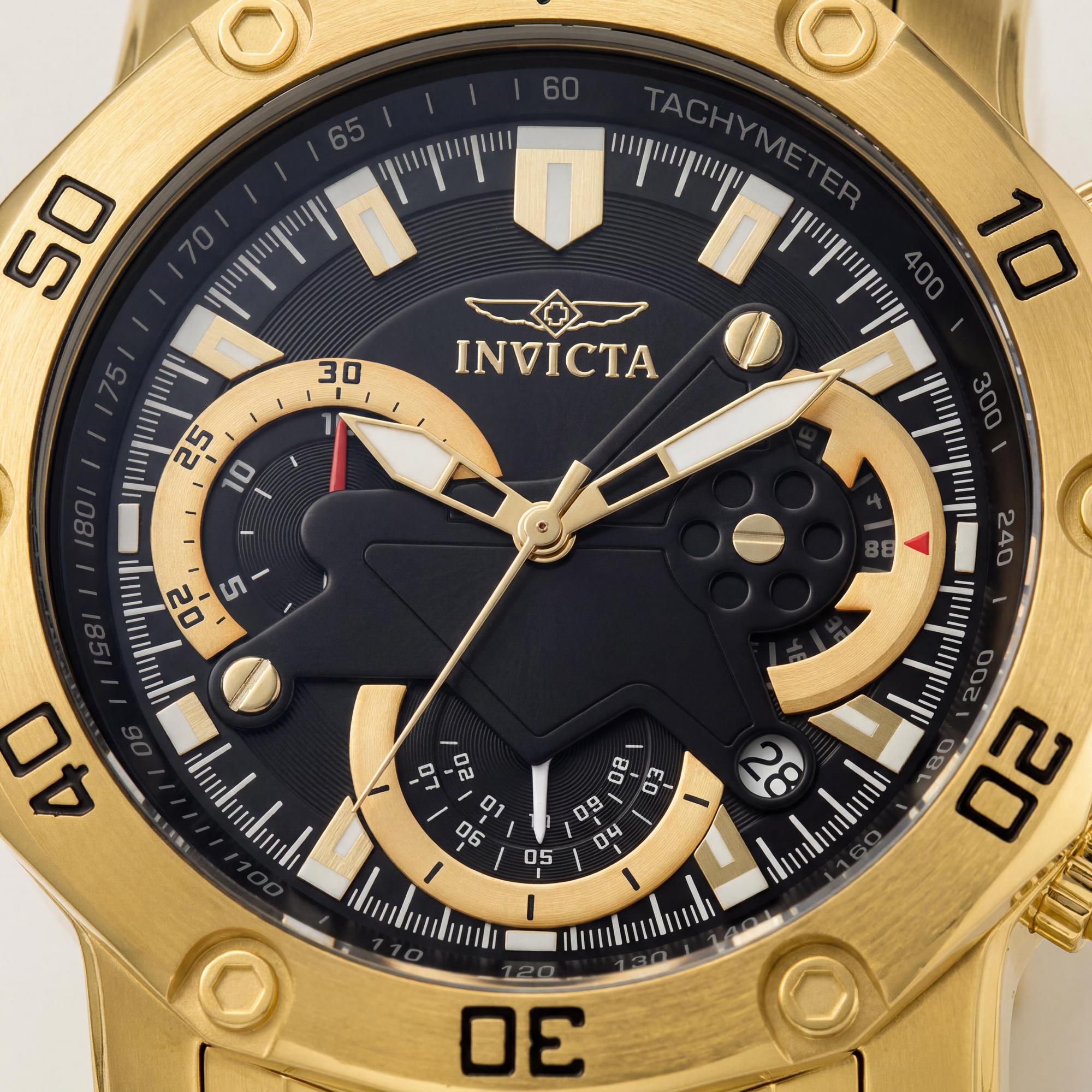 Reloj de buceo Invicta Pro Diver SCUBA 22767 de acero inoxidable dorado con cronógrafo de cuarzo y caja de 50 mm para hombre., Photo 2