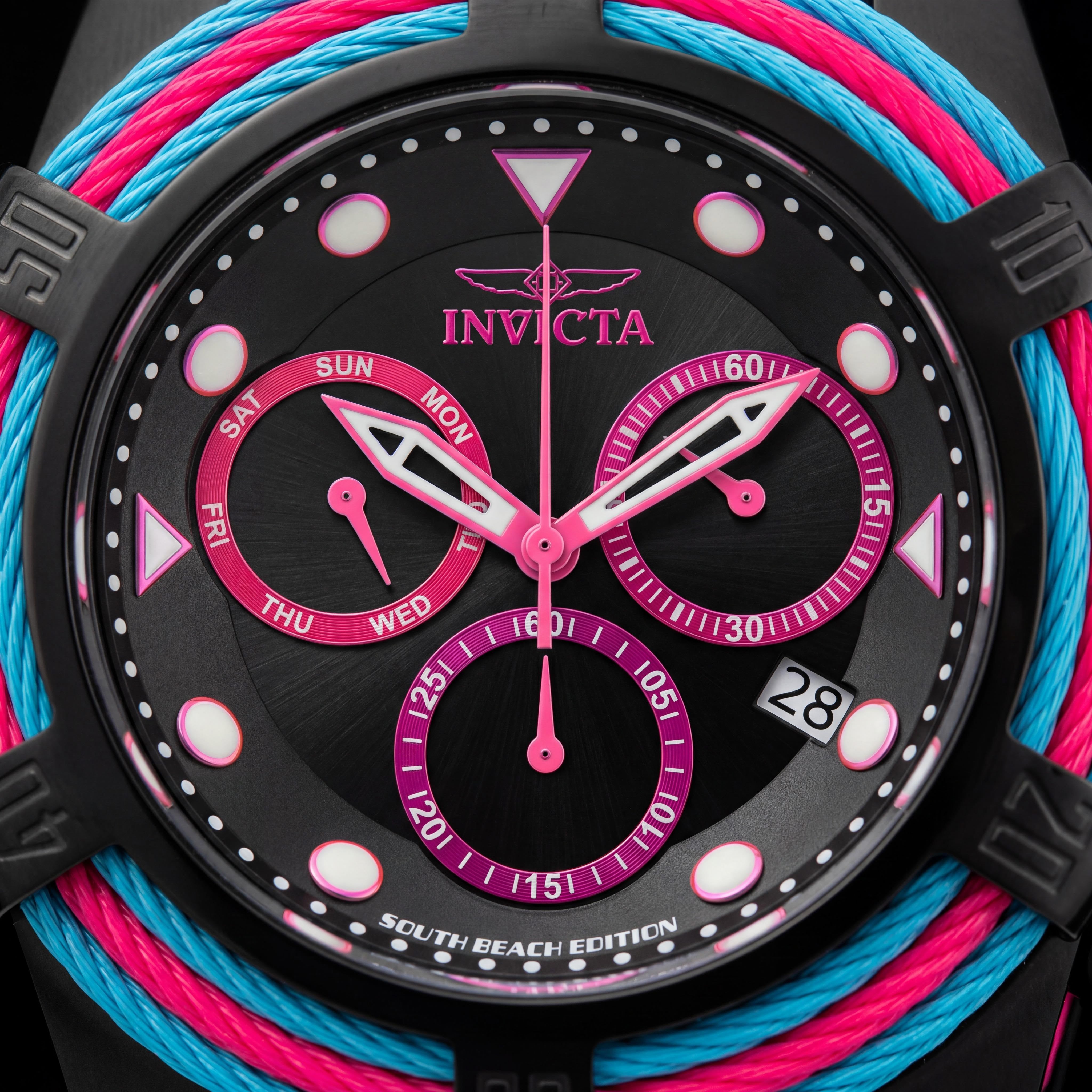 Invicta Bolt 48605 Unisex Black Stainless Steel Chronograph Quartz Watch 53mm, Photo 2