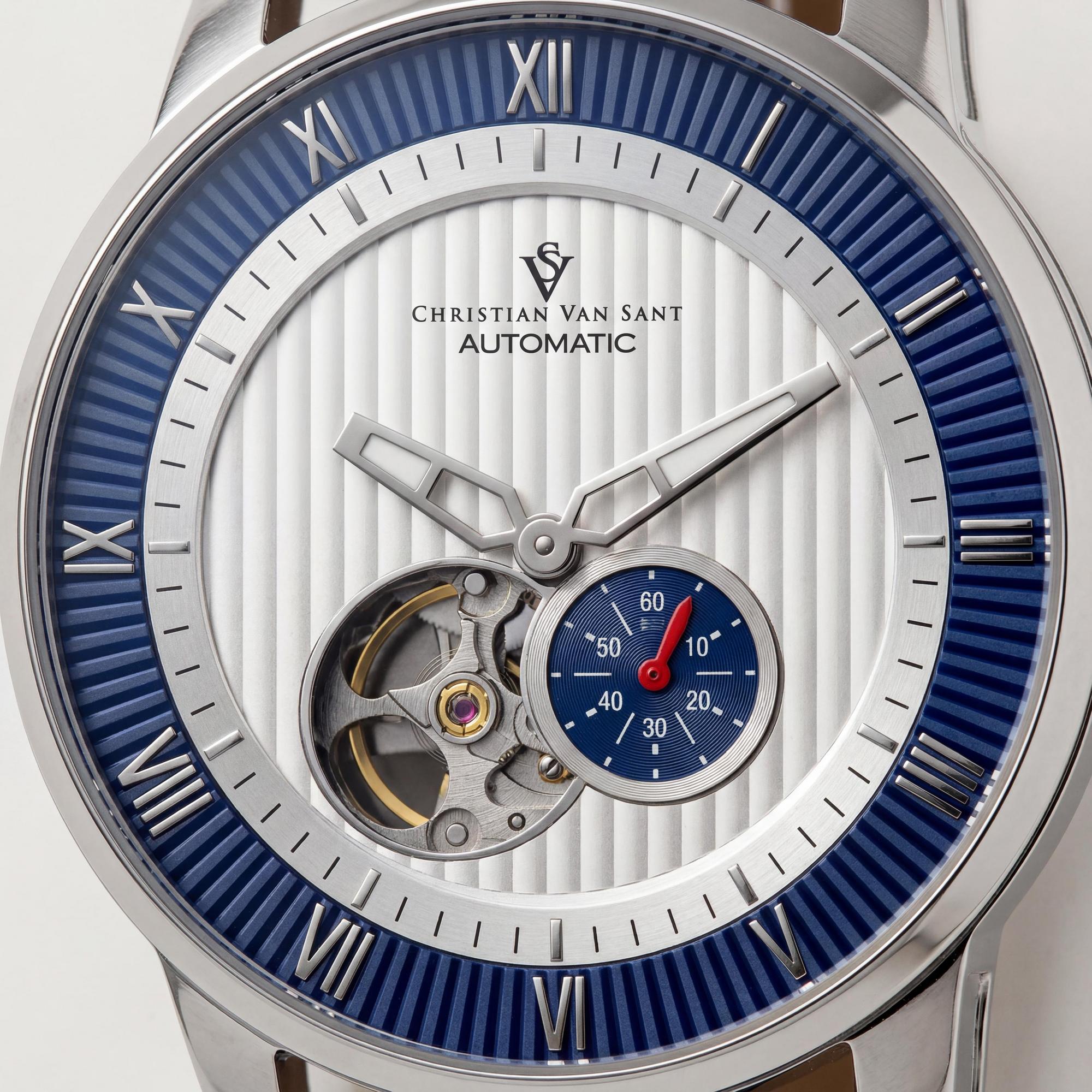 Christian Van Sant CV0552 Modern Men's Automatic Self-Winding Movement White Dial Water Resistant to 50 Meters Watch, Photo 2