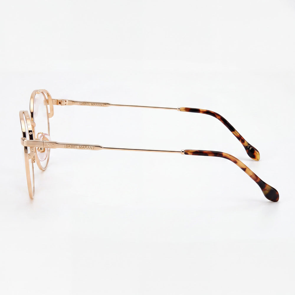 Gafas de Sol Modernas Isabel Marant para Mujer con Montura de Acero Aleado Oro Rosa y Lentes de Policarbonato, Ancho de Lente de 52mm