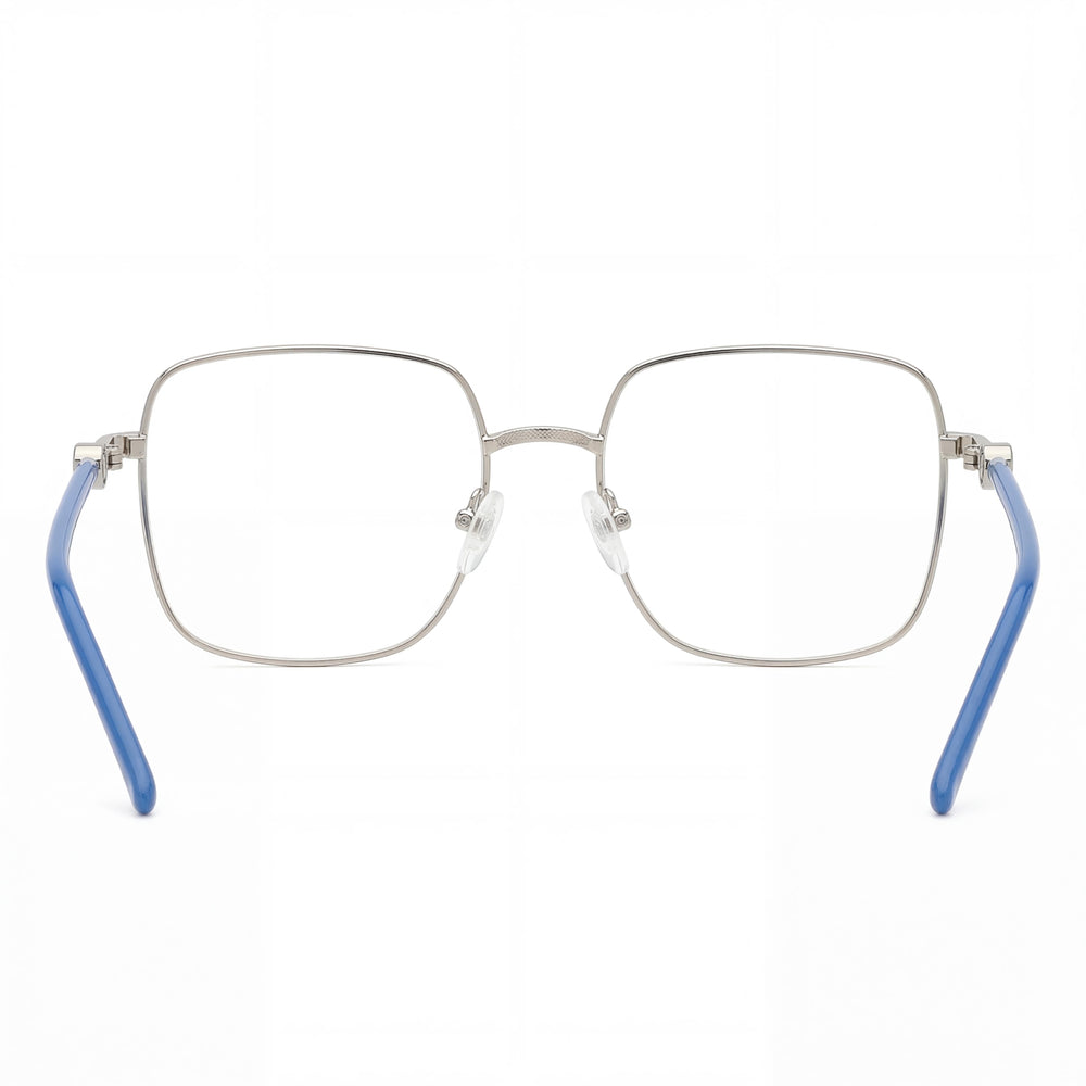 TOUS Classic Women's Combined Metal Prescription Ready Eyeglasses, Light Gold with Coloured Parts, 55mm