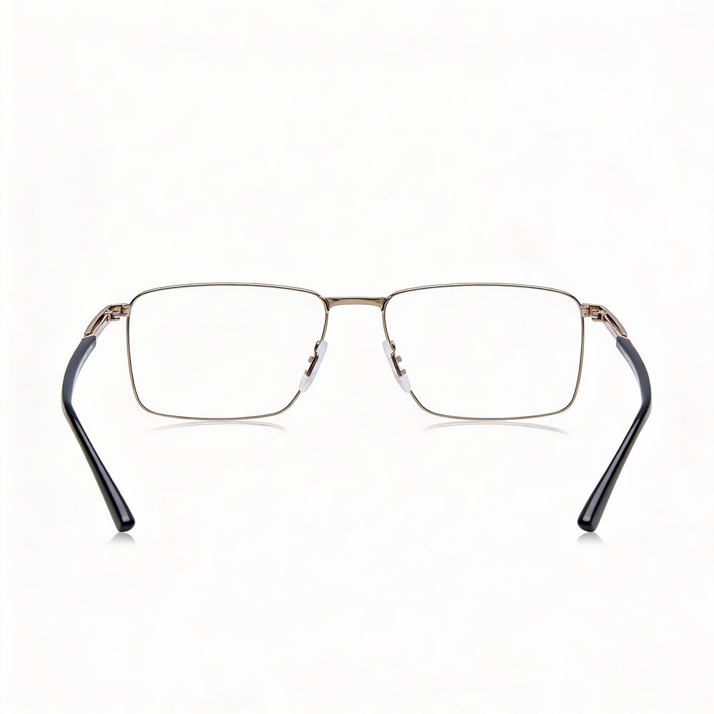Porsche P8729 Women's Modern Titanium Frame Gold Black Transparent Lens Sunglasses 55mm