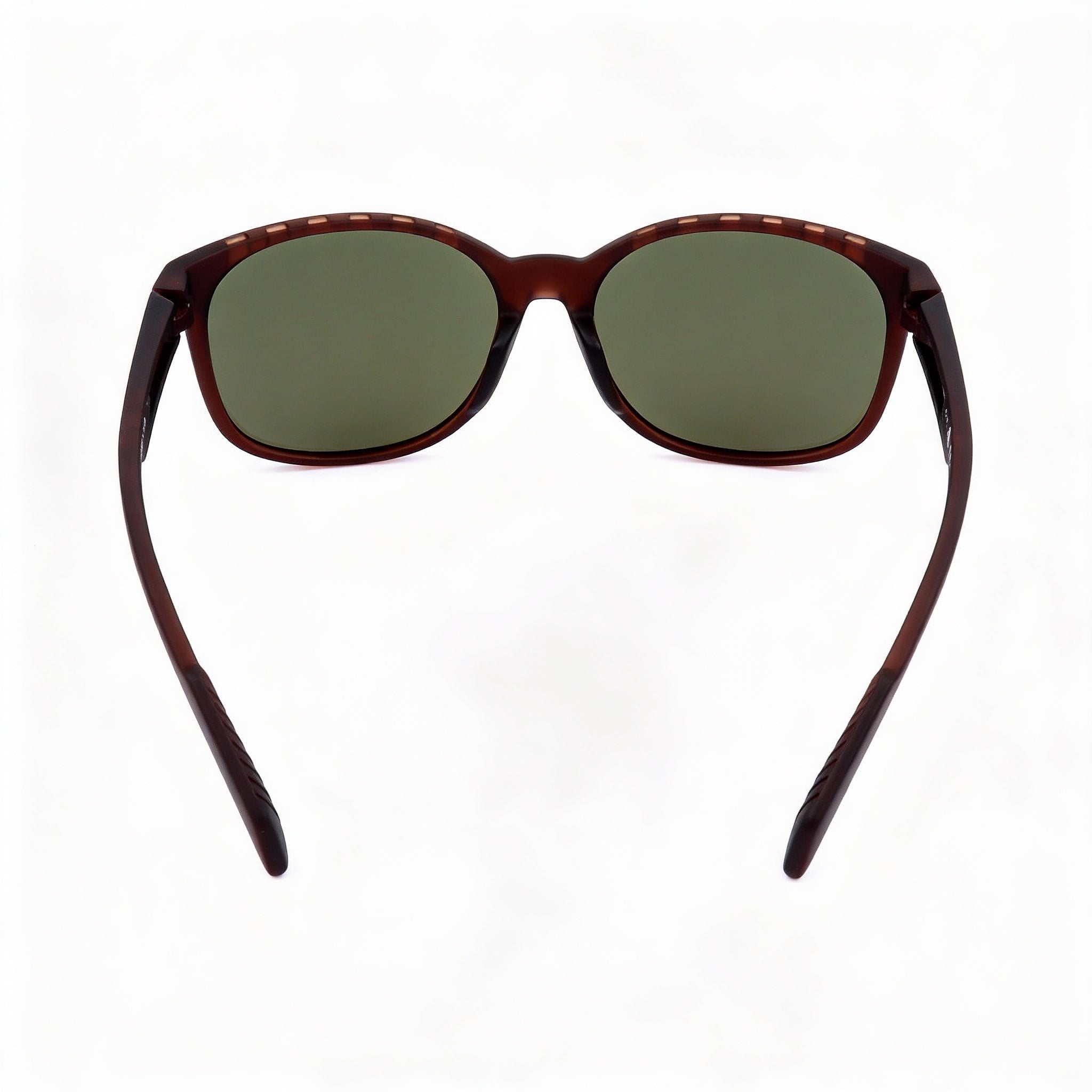adidas Classic Unisex Matte Dark Brown Plastic Frame Green Polycarbonate UV Protection Sunglasses 58mm, Photo 3