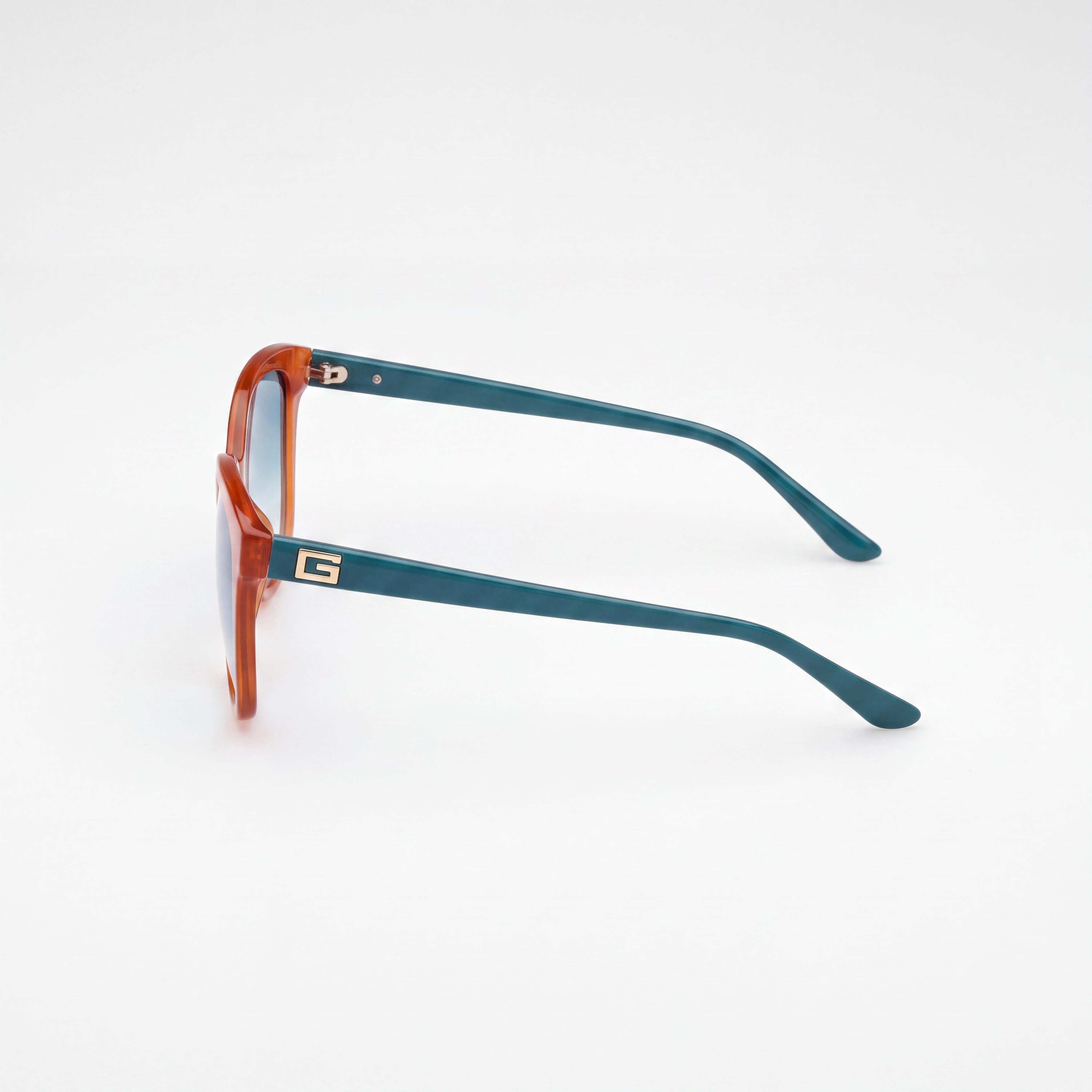 GUESS GU7920 Women's Sunglasses, UV Protective, Plastic Frame, Orange Multi-colour, Blue Mirror Lens, 58mm, Photo 3