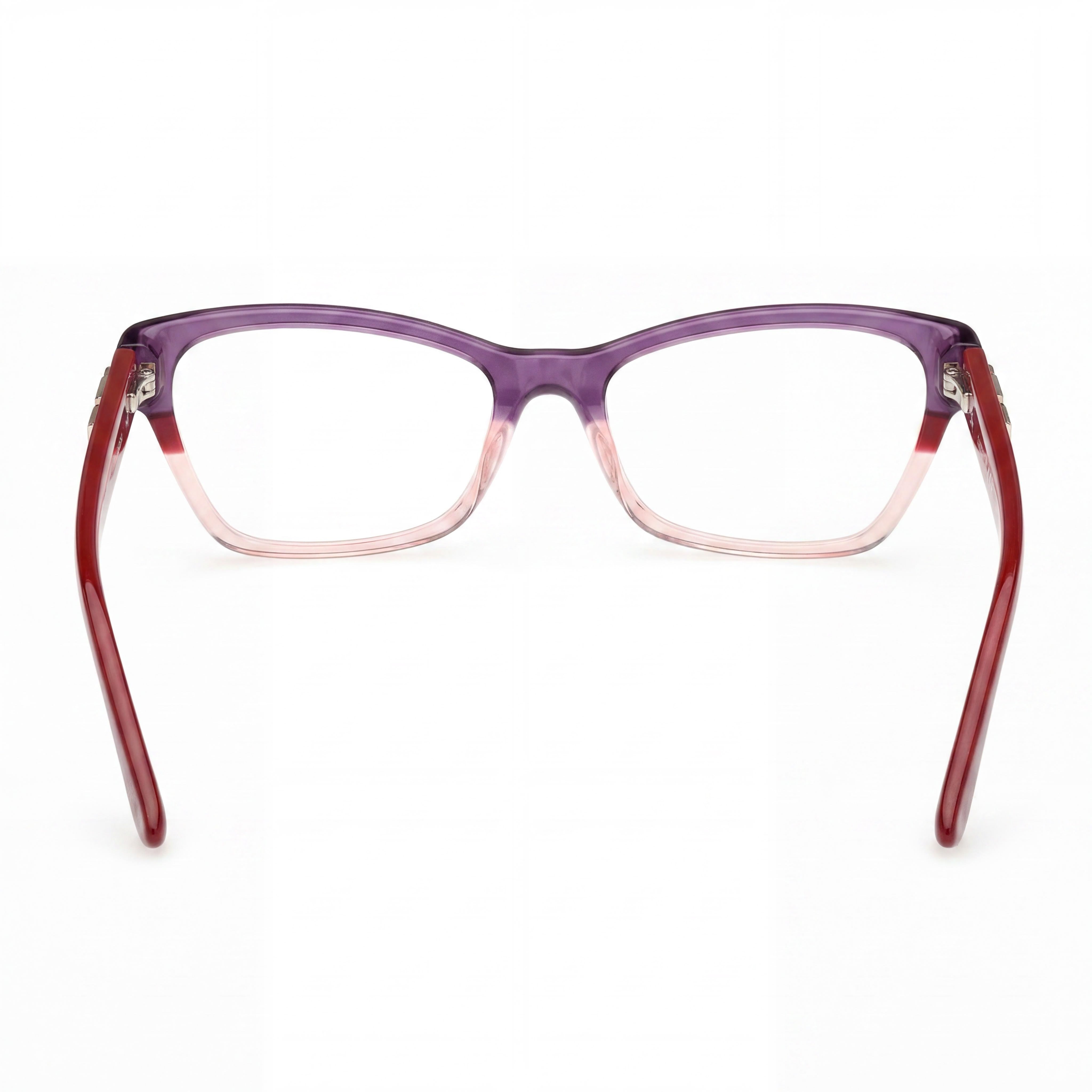 GUESS Gu2979 para mujer, armazón de plástico burdeos, lente de policarbonato no transparente, 54 mm, gafas ópticas, Photo 3