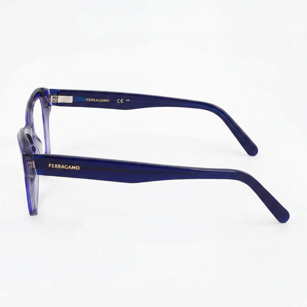 Gafas de acetato Salvatore Ferragamo para mujer, modelo Modern, color azul/gris, 53mm