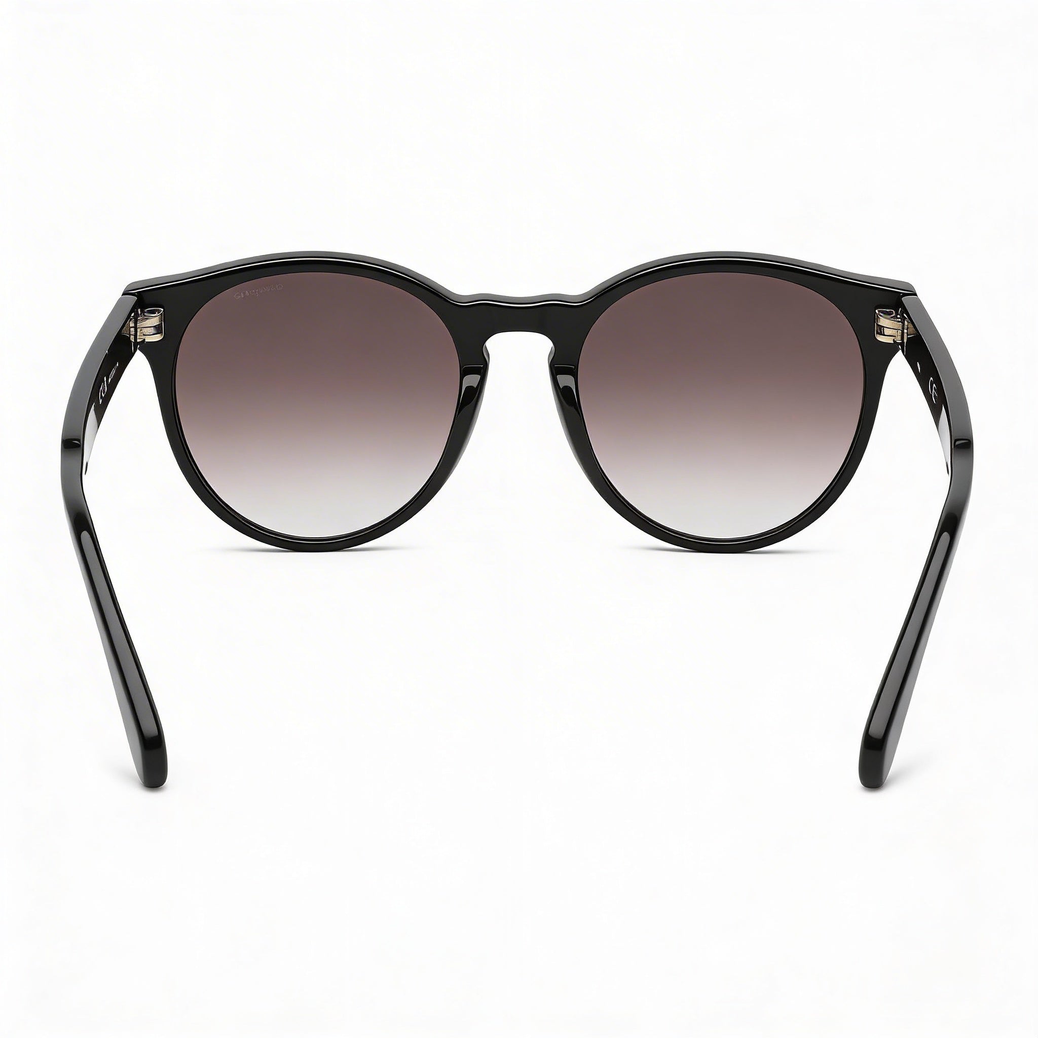 Ferragamo SF1068S Women's Round Retro Black Plastic Grey Gradient Lenses Sunglasses 52mm, Photo 3