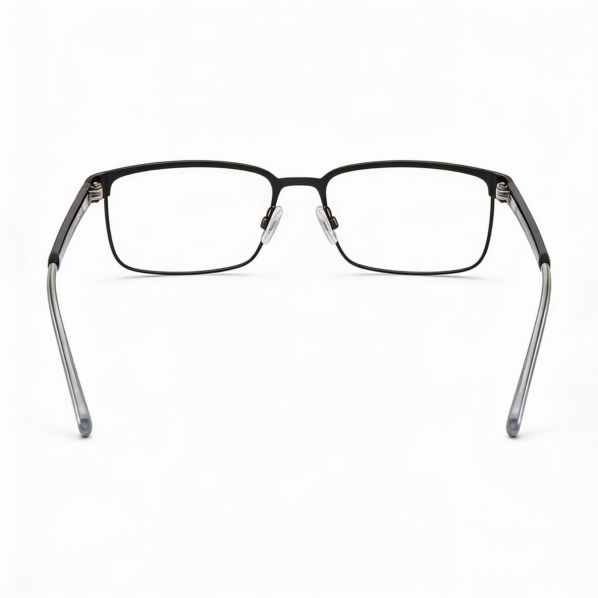 Tommy Hilfiger TH 1235 Gafas Rectangulares de Metal Unisex con Cristales Transparentes, Negro Mate Cristal, 55mm, Photo 3