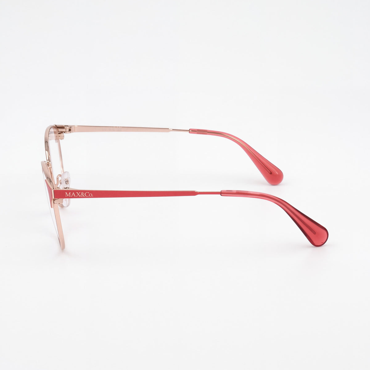 Max & Co. MO5100 Women's Shiny Rose Gold Metal Frame Eyeglasses, Lens Width 51mm, Bridge 17mm, Temple 135mm, Photo 2