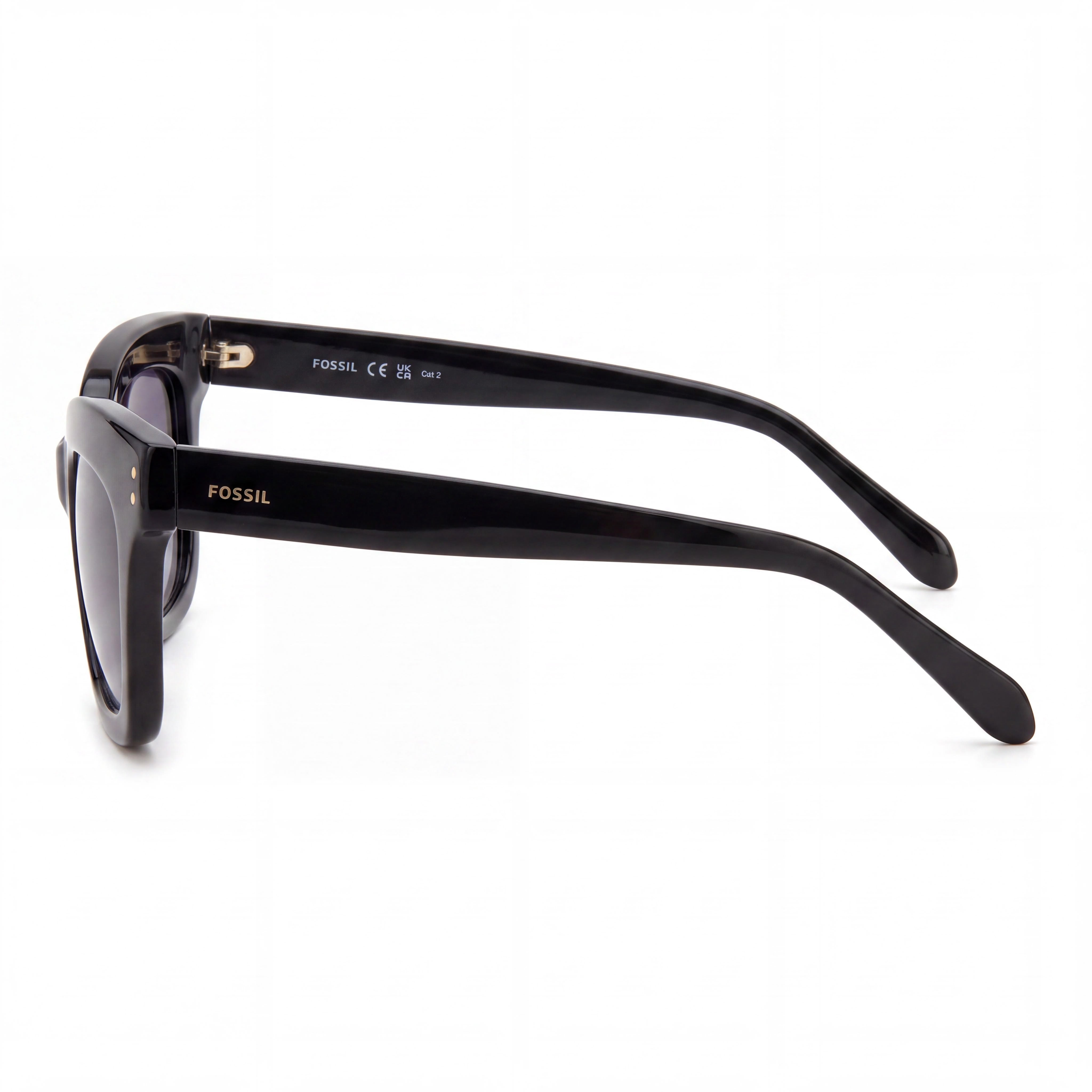 Fossil Gafas de Sol de Mujer Fos 3153/G/S de Propionato de Celulosa Negro, Lentes Gris Oscuro Jaspeado, 52mm, Photo 3
