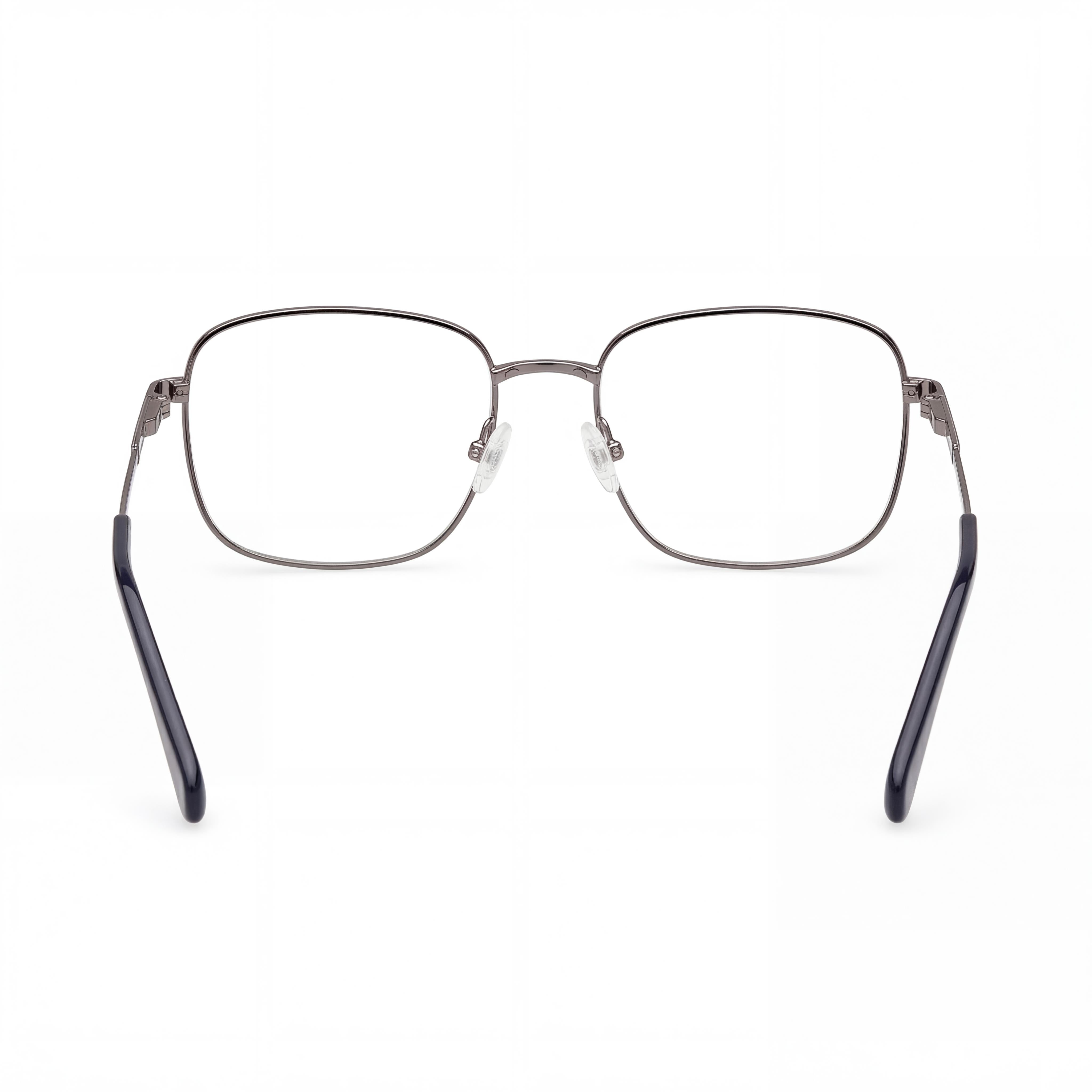 Marcolin Classic Unisex Metal Sunglasses Dark Ruthenium / Matte Blue Frame with Black Lenses 54mm, Photo 4