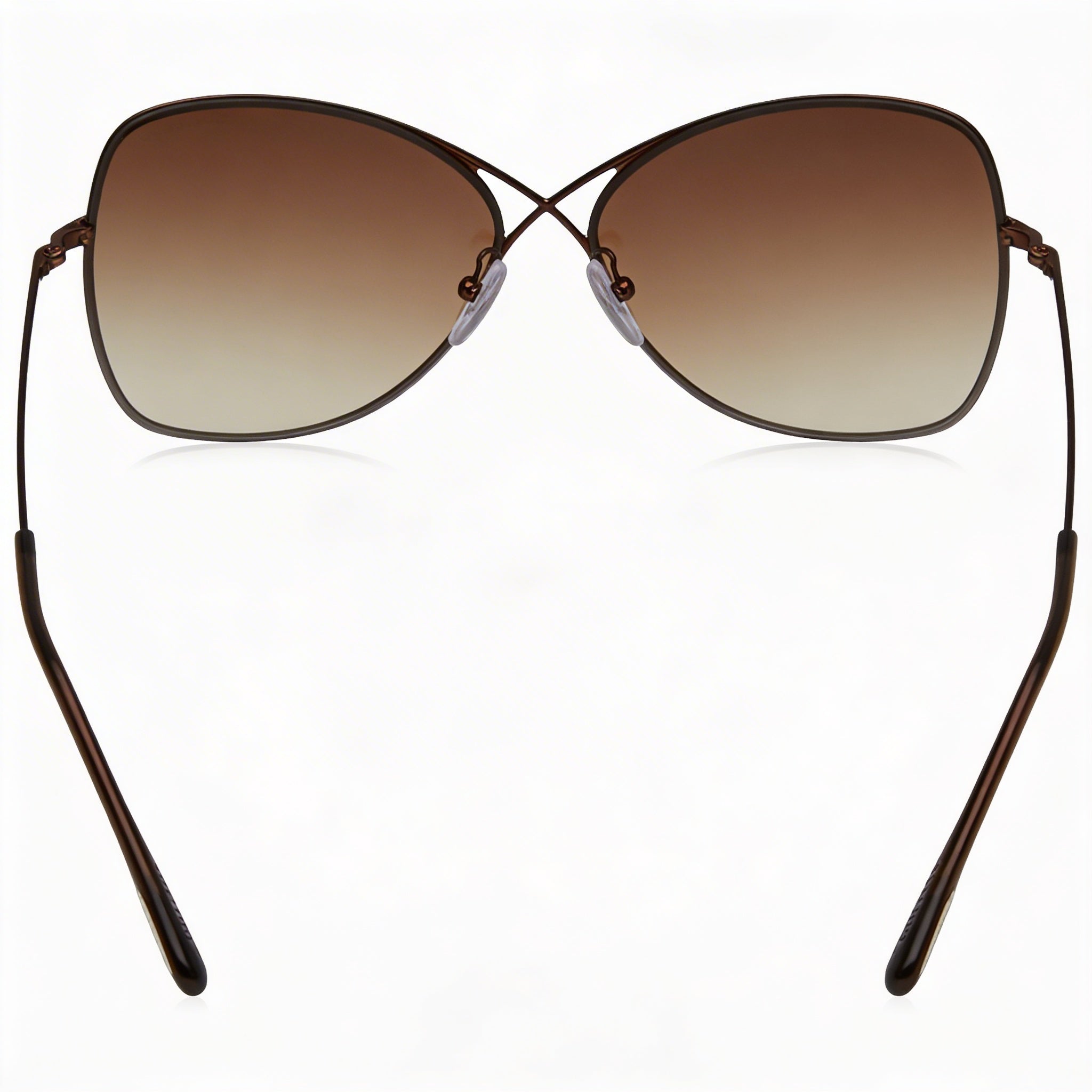 Gafas de sol unisex Tom Ford FT0250 Colette, acetato brillante marrón oscuro, lentes marrones degradadas, protección UV, 63mm, Photo 3