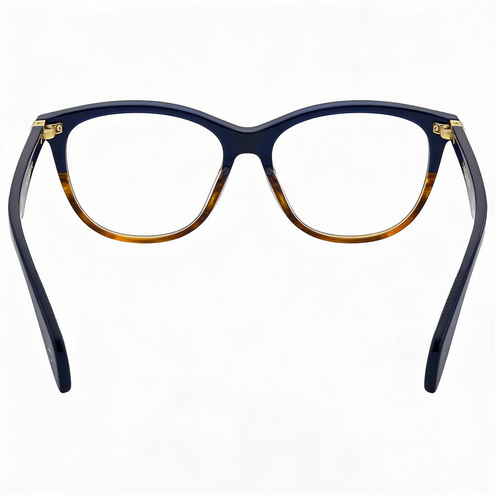 Rag & Bone Rnb 3014 Women's Havana Blue Acetate Frame Eyewear with Non- Polycarbonate Lenses, Size 49-16-140