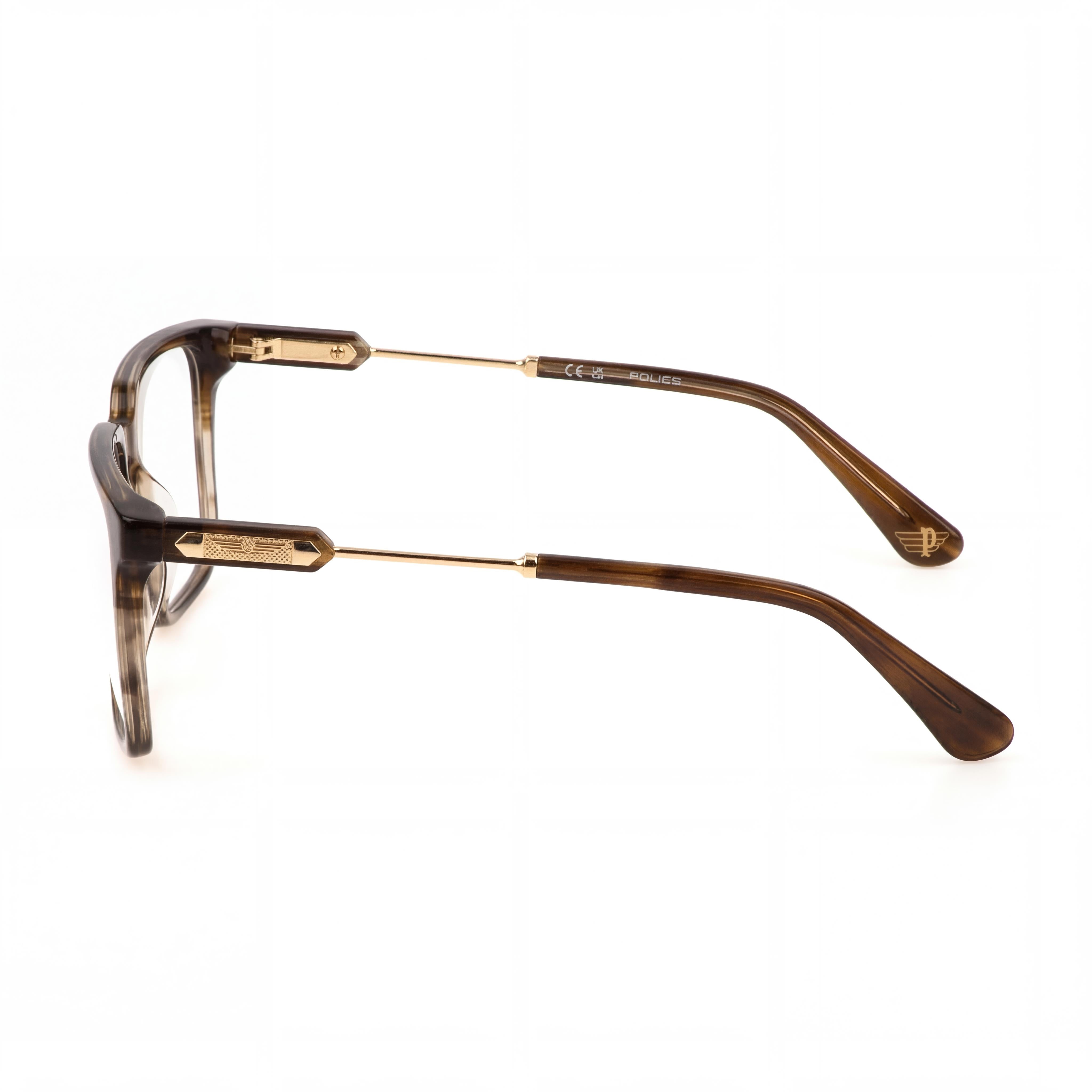 Police Multicoloured Rectangle Eyeglasses Unisex, 53mm, Photo 3