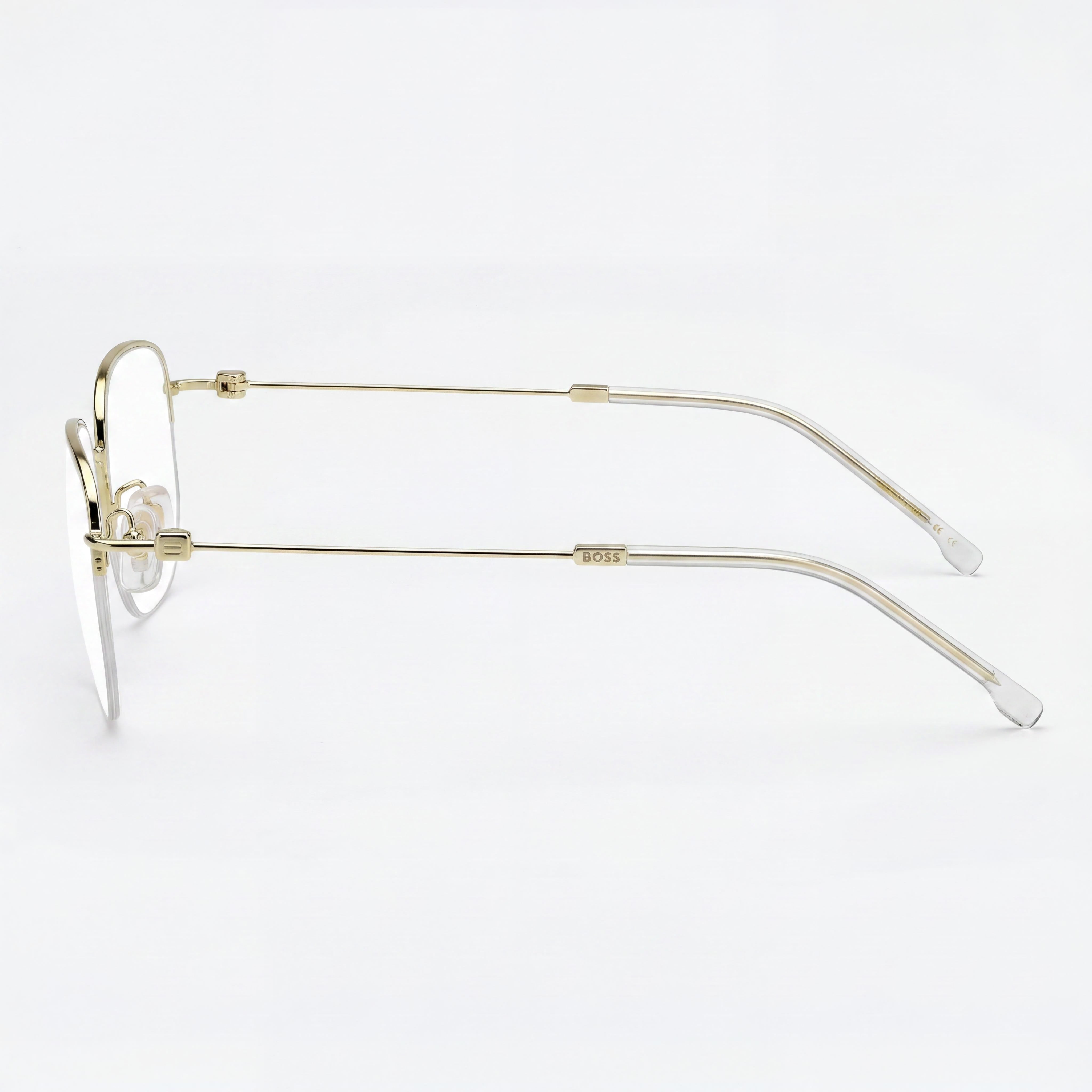 Gafas Hugo Boss de Estilo Casual Unisex Montura de Acero y Aleación Dorada Lente de Policarbonato No Polarizada Lente de 54 mm, Photo 3