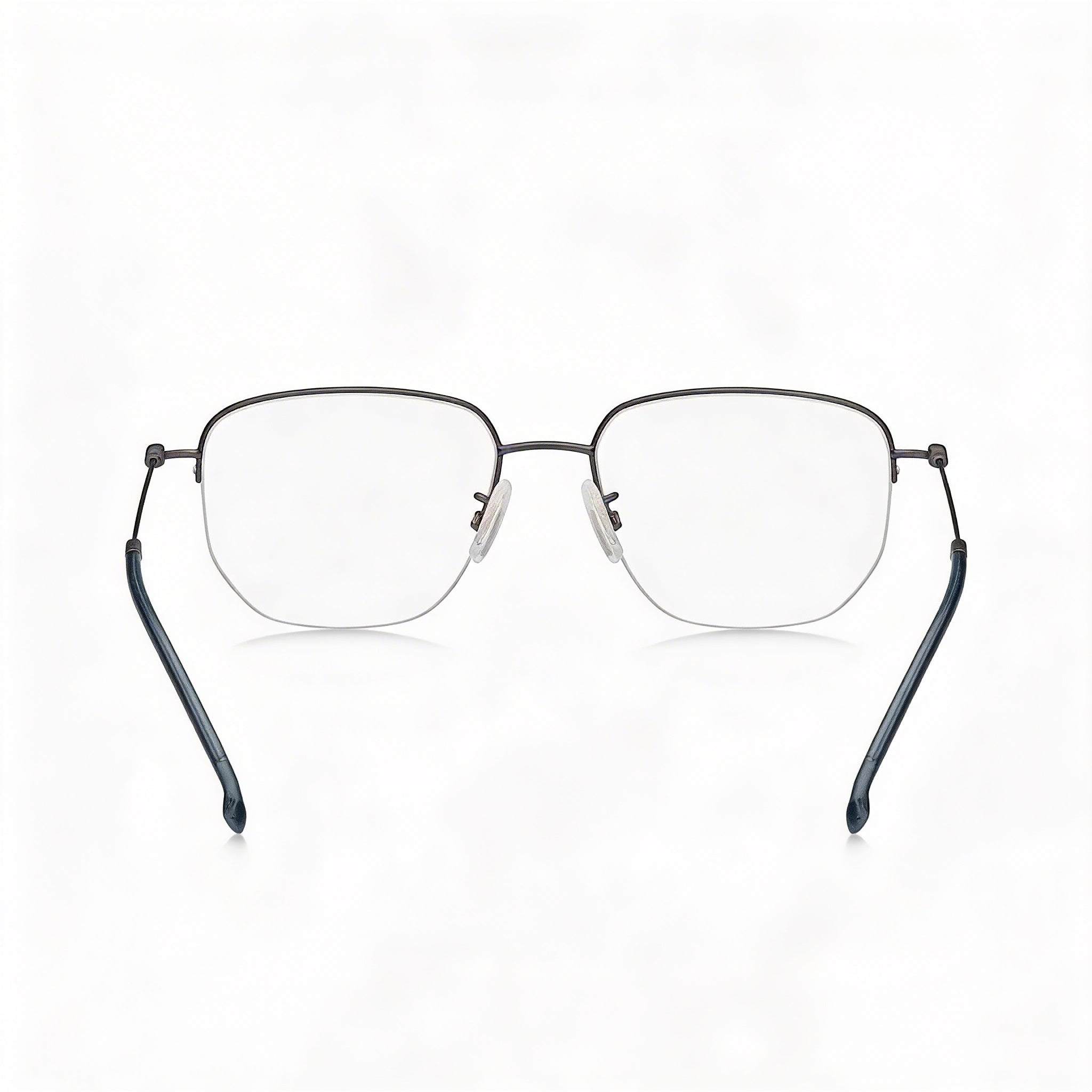 Gafas modernas para hombre Hugo Boss, montura de acero de aleación rutenio oscuro mate, lentes de policarbonato, 54-18-145 mm, Photo 4