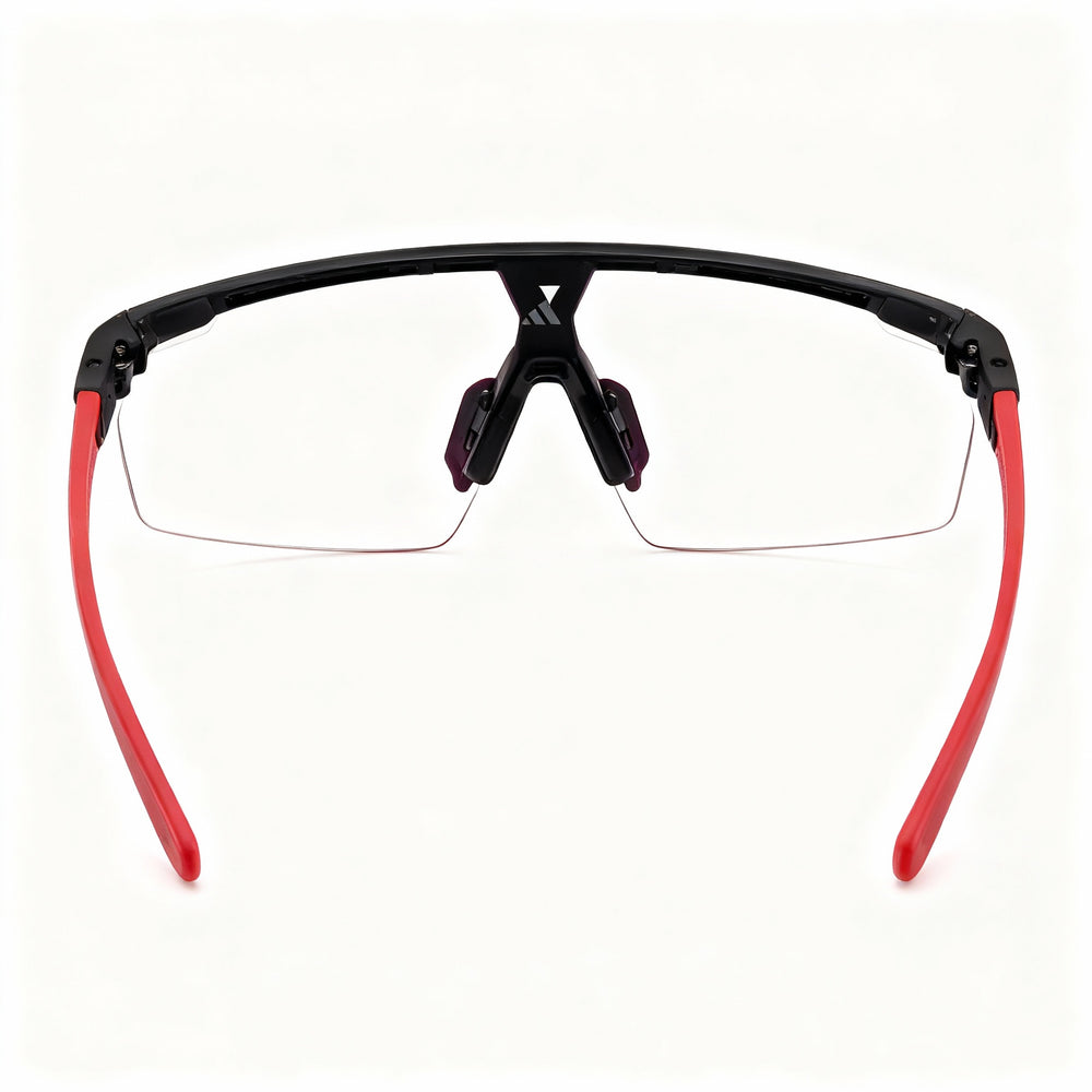 Adidas Sp0095 Unisex Lightweight Matte Black Stainless Steel Sunglasses with Black Acetate Lenses