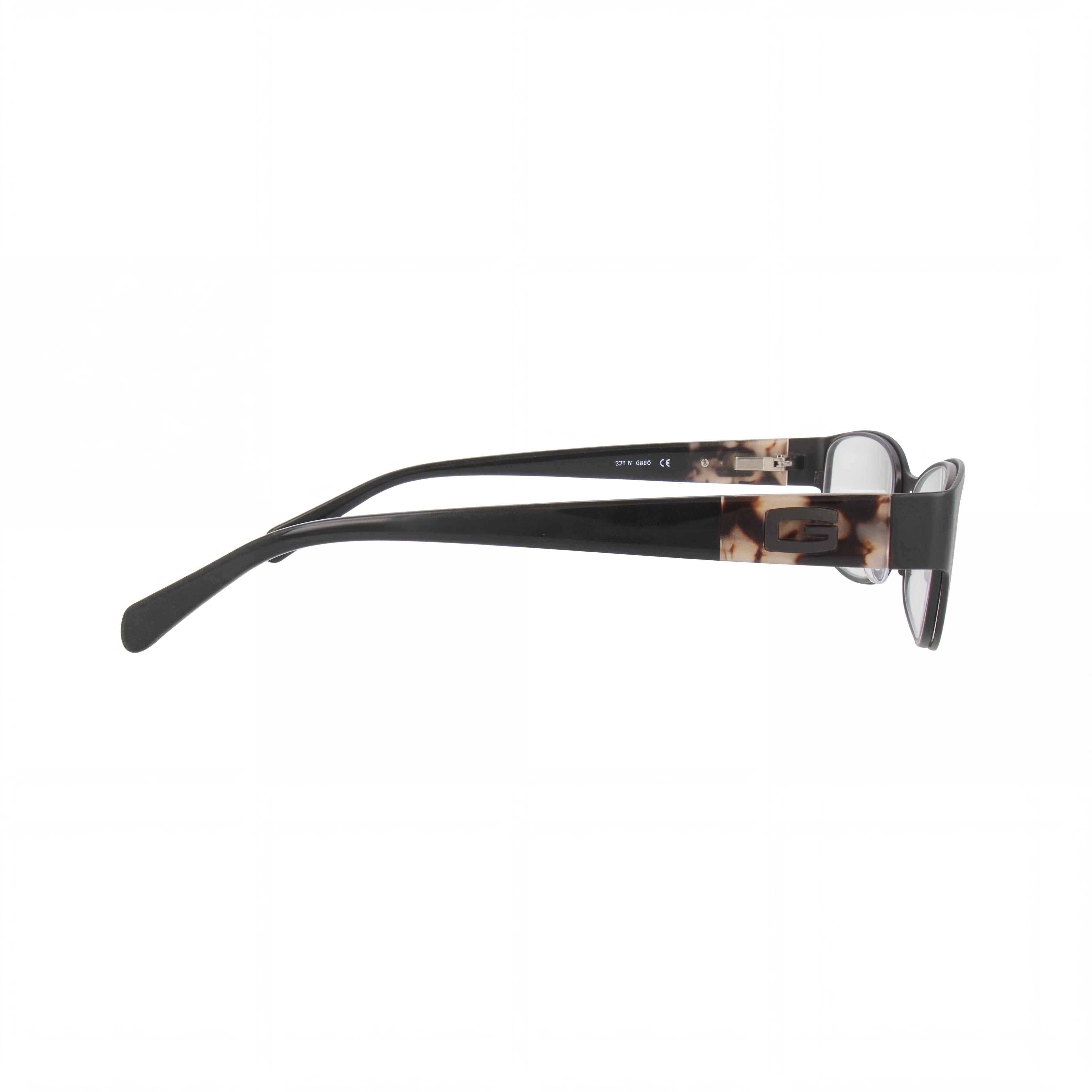 GUESS Gu2412 Women's Round Metal Full-Rim RX-Able Eyeglasses, Satin Black Frame, Lens 52mm Bridge 16mm Temple 135mm, Photo 3