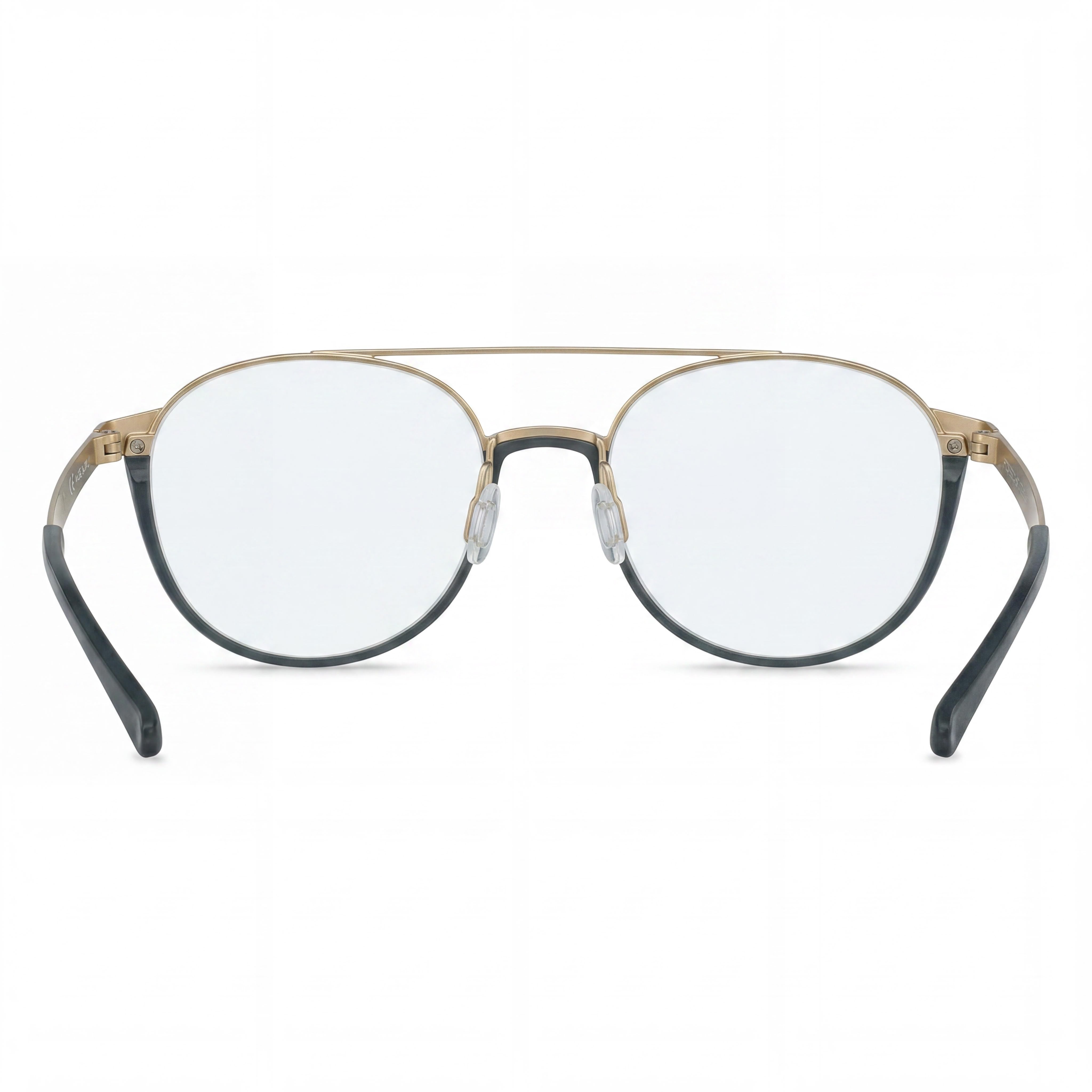 Porsche P8389 Modern Unisex Metal Frame Optical Eyeglasses, Light Gold Blue, Lens 52mm Bridge 18mm Temple 140mm, Photo 4