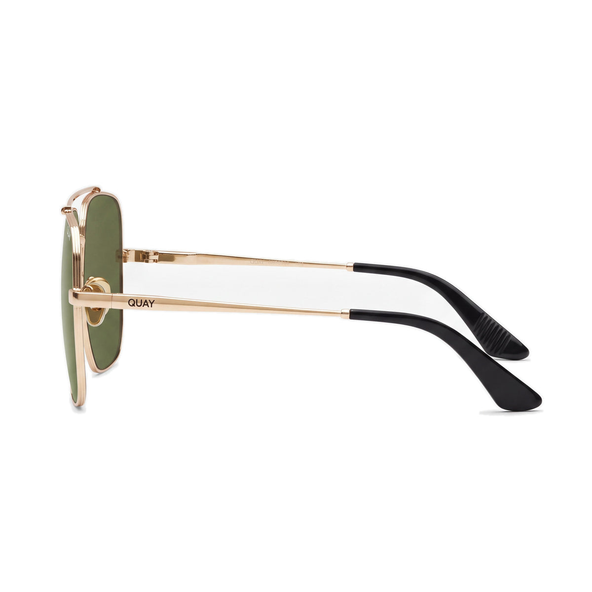 QUAY AUSTRALIA Level Out Men's Gold Metal Green Polarized Lenses UV Protected Sunglasses 60mm, Photo 3