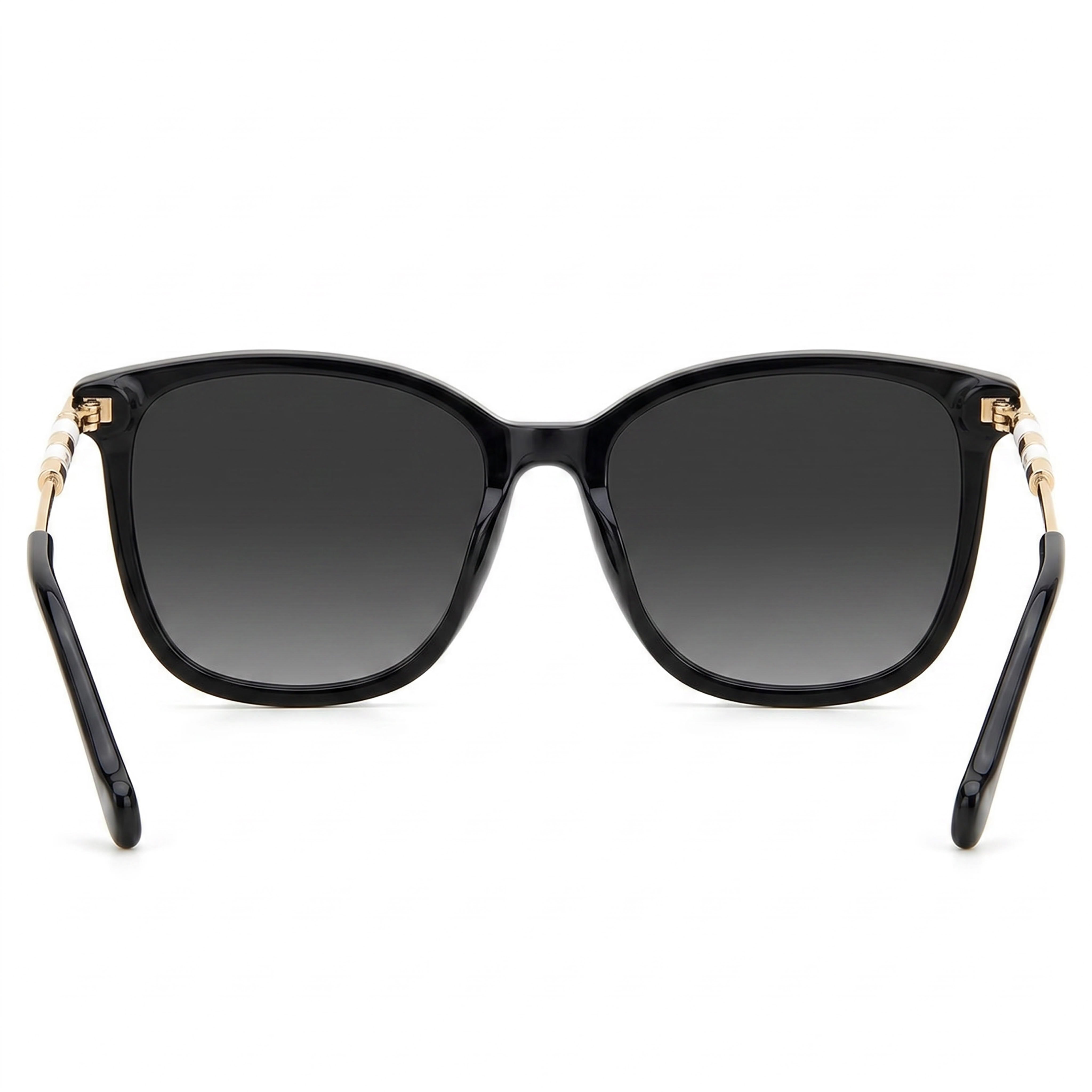 Carolina Herrera Women's Casual Black Plastic Frame Sunglasses with Dark Grey Shaded Polycarbonate UV Protected Lenses 56mm, Photo 4