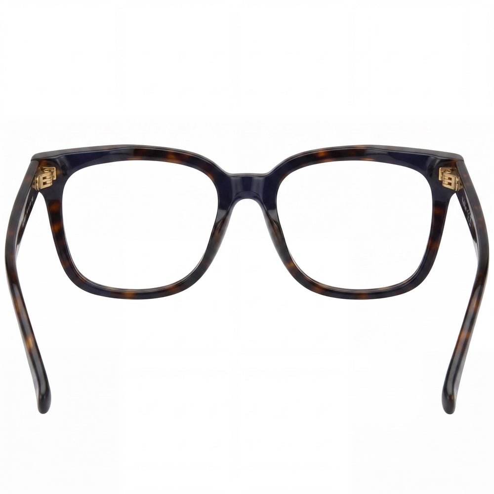 MaxMara Modern Men's Blue Havana Dark Havana Optical Eyeglasses Frame, featuring a Modern Style and Prescription Ready Design