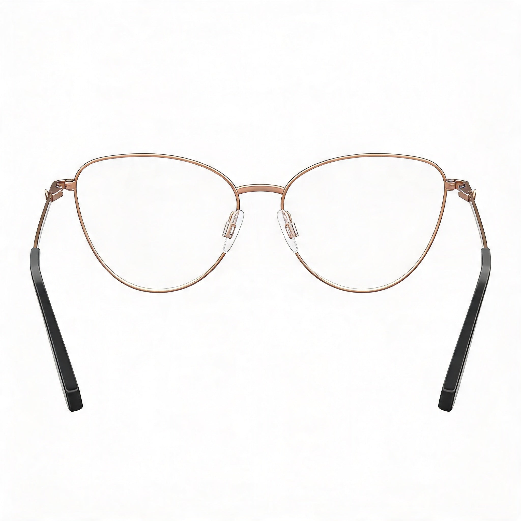 Gafas de sol de mujer Love Moschino con montura de acetato tipo Cat Eye, lentes que no son de policarbonato, color cobre dorado 55, Photo 4