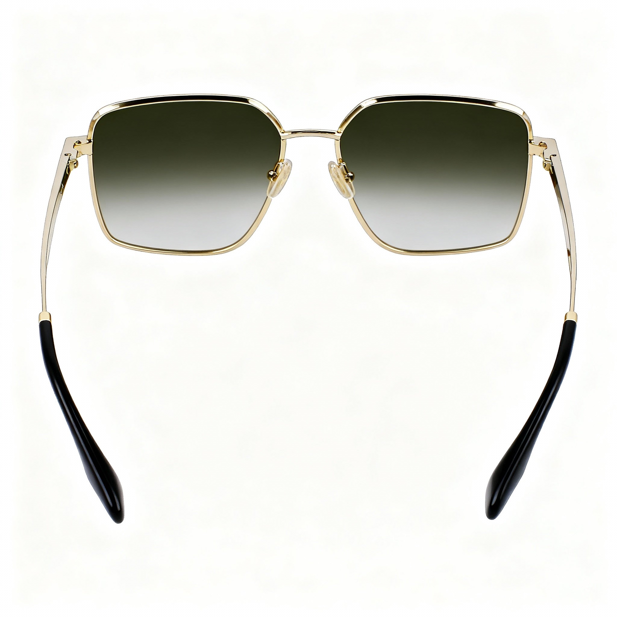 Salvatore Ferragamo Modern Women's Gold Khaki Magnesium Frame Non-Polarized Sunglasses 59mm, Photo 3