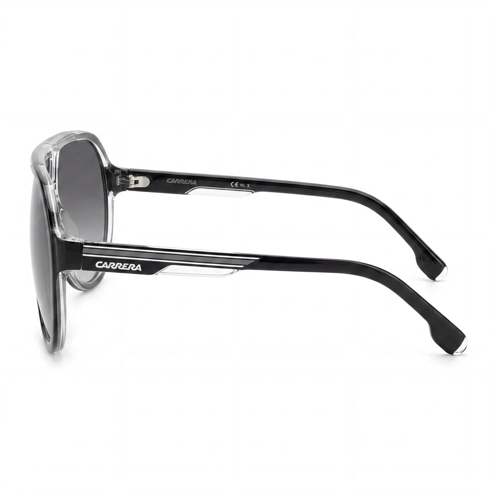 Gafas de sol Carrera Modern Pilot con montura de elastómero termoplástico y protección UV, unisex, color blanco y negro, 64 mm