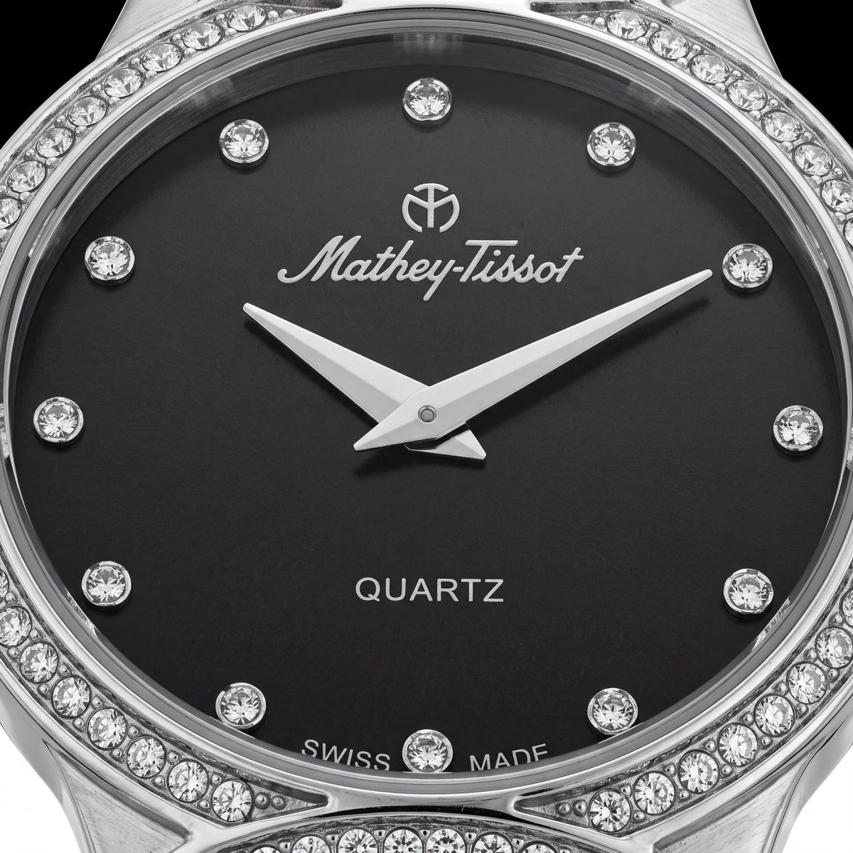 Mathey-Tissot bracelet Women's Black Dial Quartz Water Resistant Watch with Scratch-Resistant Sapphire Crystal, Photo 2