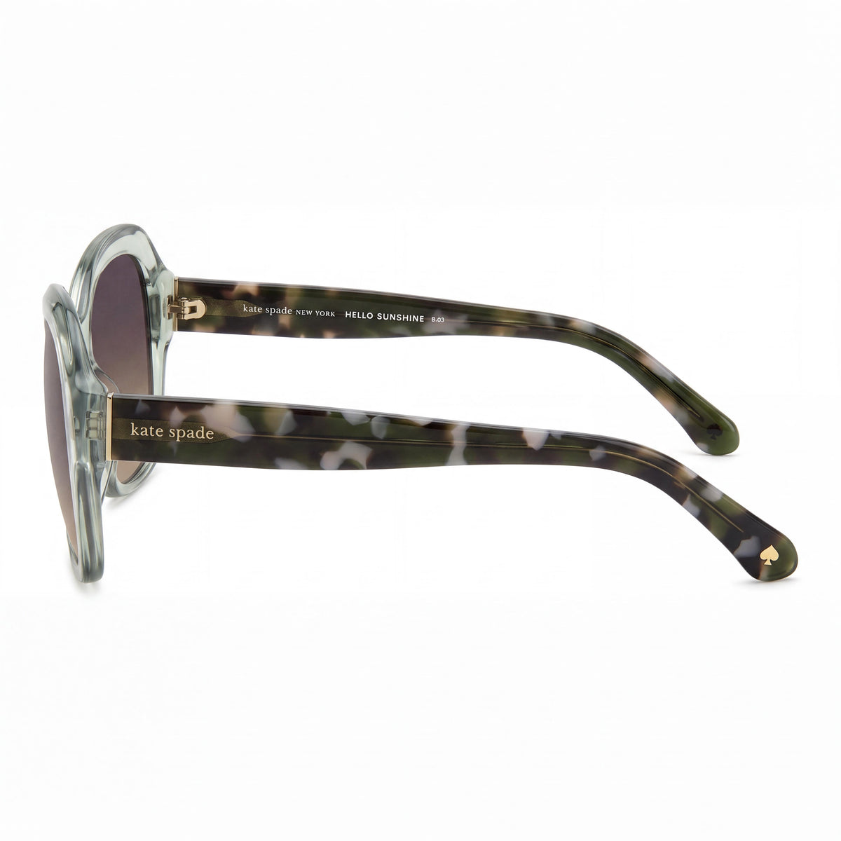 kate spade new york LOTTIE/G/S Women's Green Acetate Non-Polarized Sunglasses with Grey Brown Doubleshade Lenses 55-17-140, Photo 3