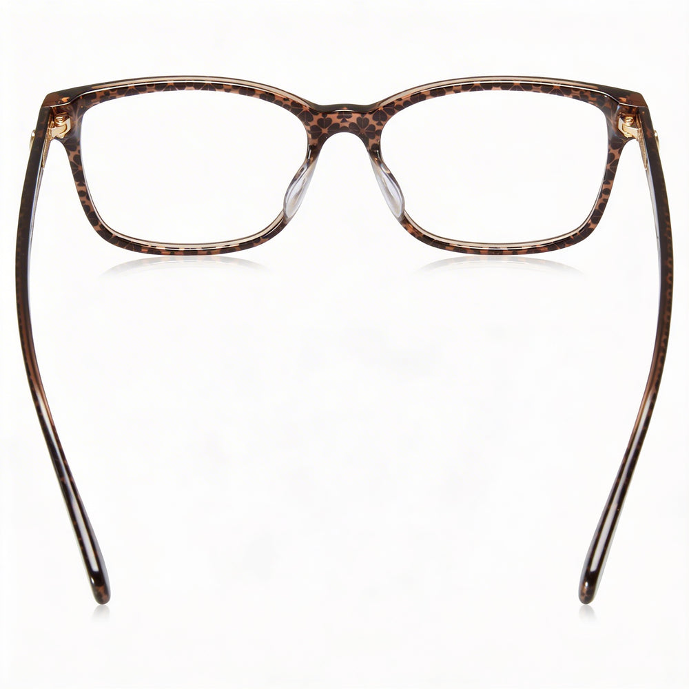 Kate Spade New York KARIANE/F Montura de gafas rectangulares de plástico marrón para mujer Lente 53mm Puente 16mm Varillas 145mm