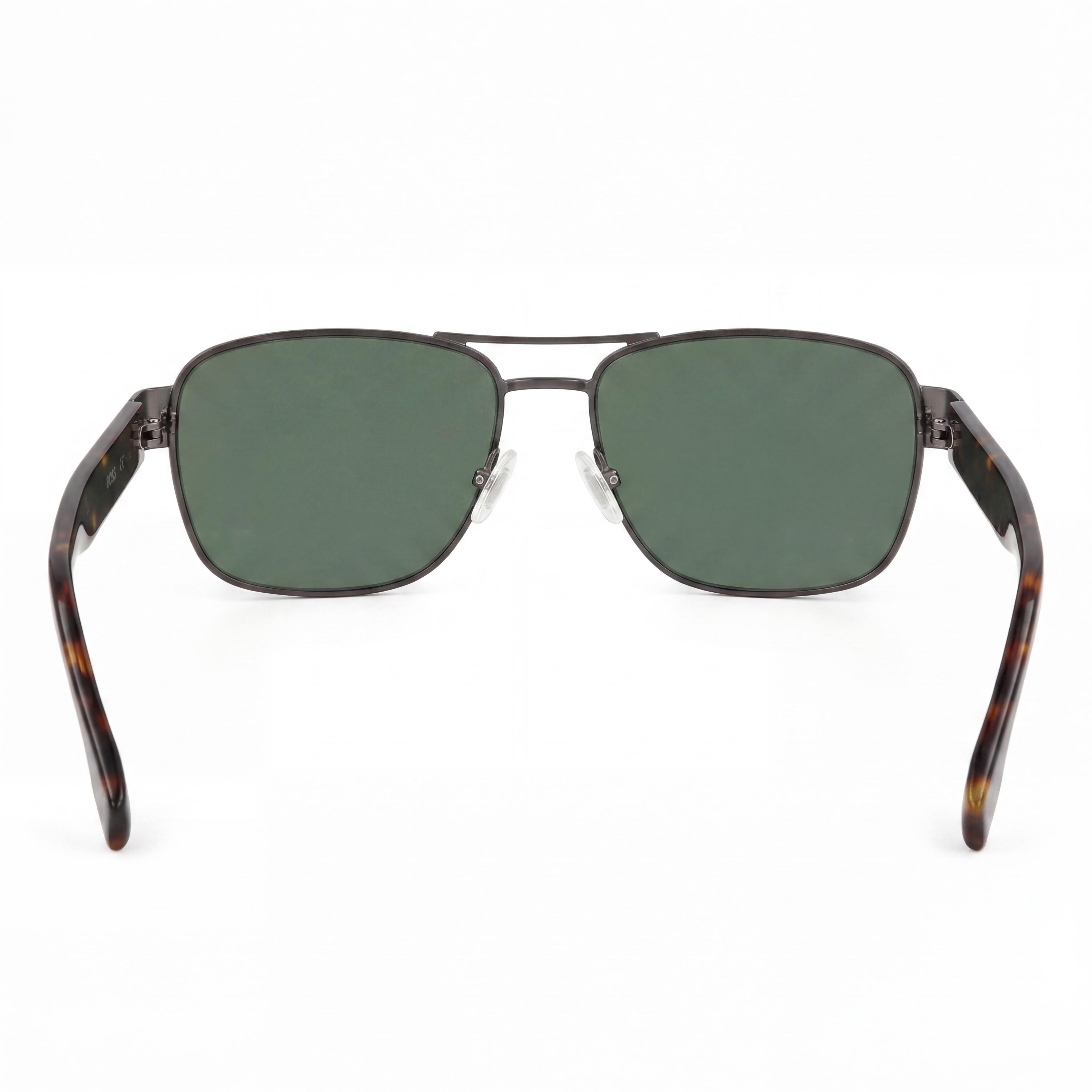 Hugo Boss Modern Unisex Havana Stainless Steel Green Lens UV Protected Sunglasses 60mm, Photo 3
