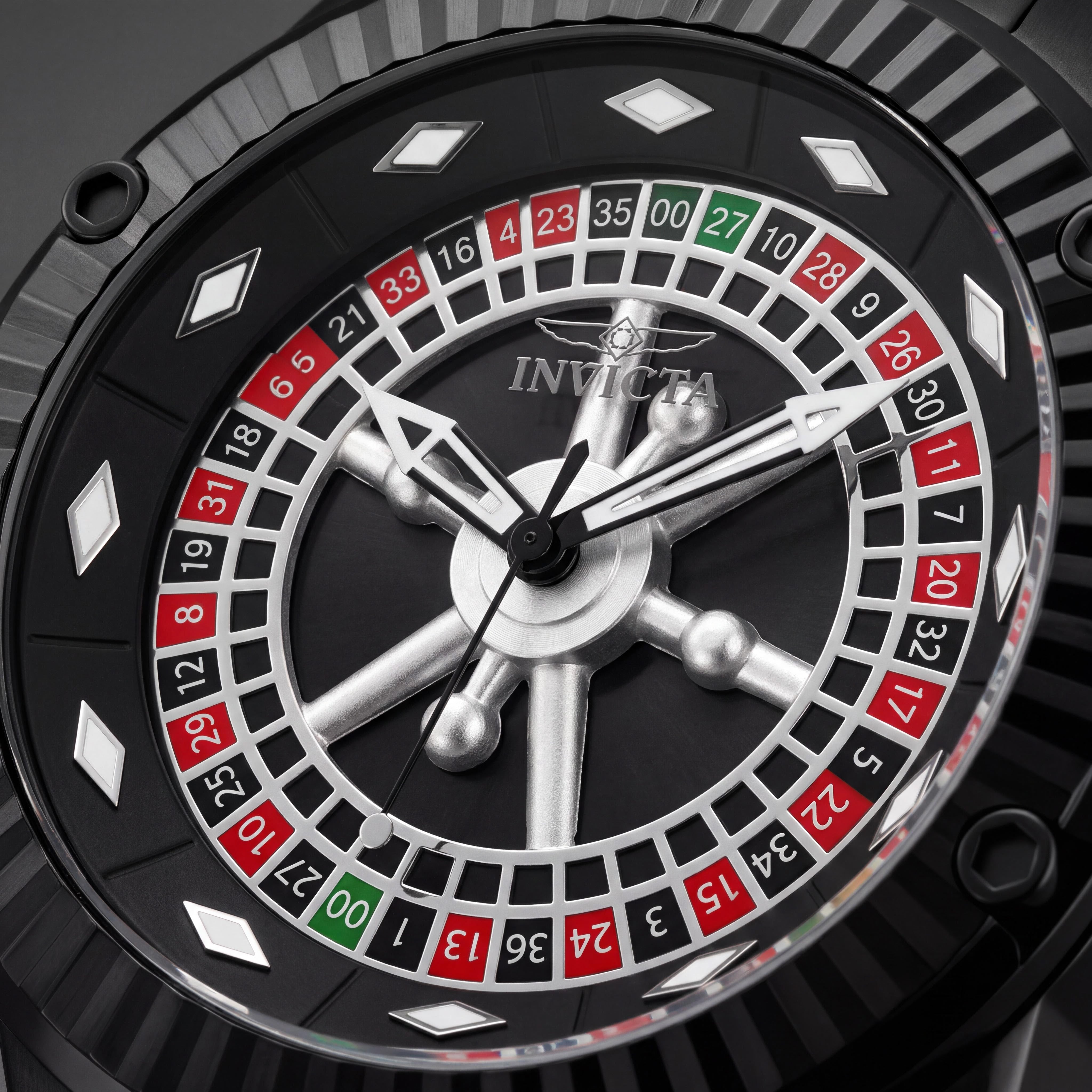 Invicta Specialty Casino 28712 Men's Automatic Black Dial Black-plated Stainless Steel Bracelet Watch 52mm Water Resistant, Photo 2