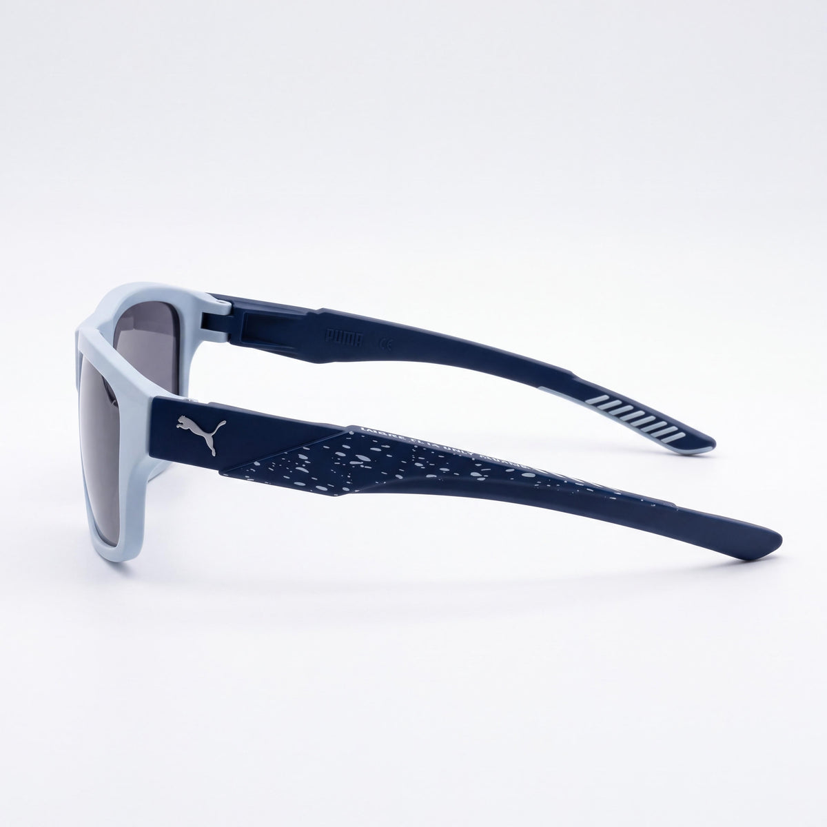 PUMA PU0396S Men's Casual Sunglasses with Grey-Blue-Grey Recycled Frame and Non-Polarized Lenses 56mm, Photo 2