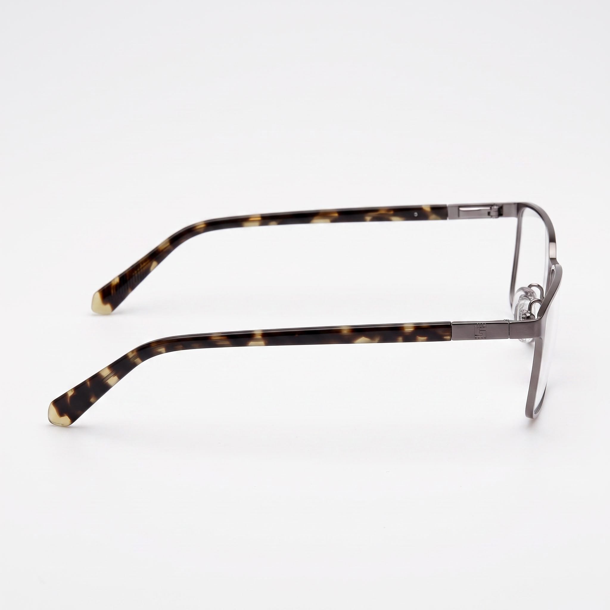 Gafas unisex Guess Gu50244 de metal con lentes transparentes, montura satinada en tono gunmetal, talla 55-16-145, Photo 2