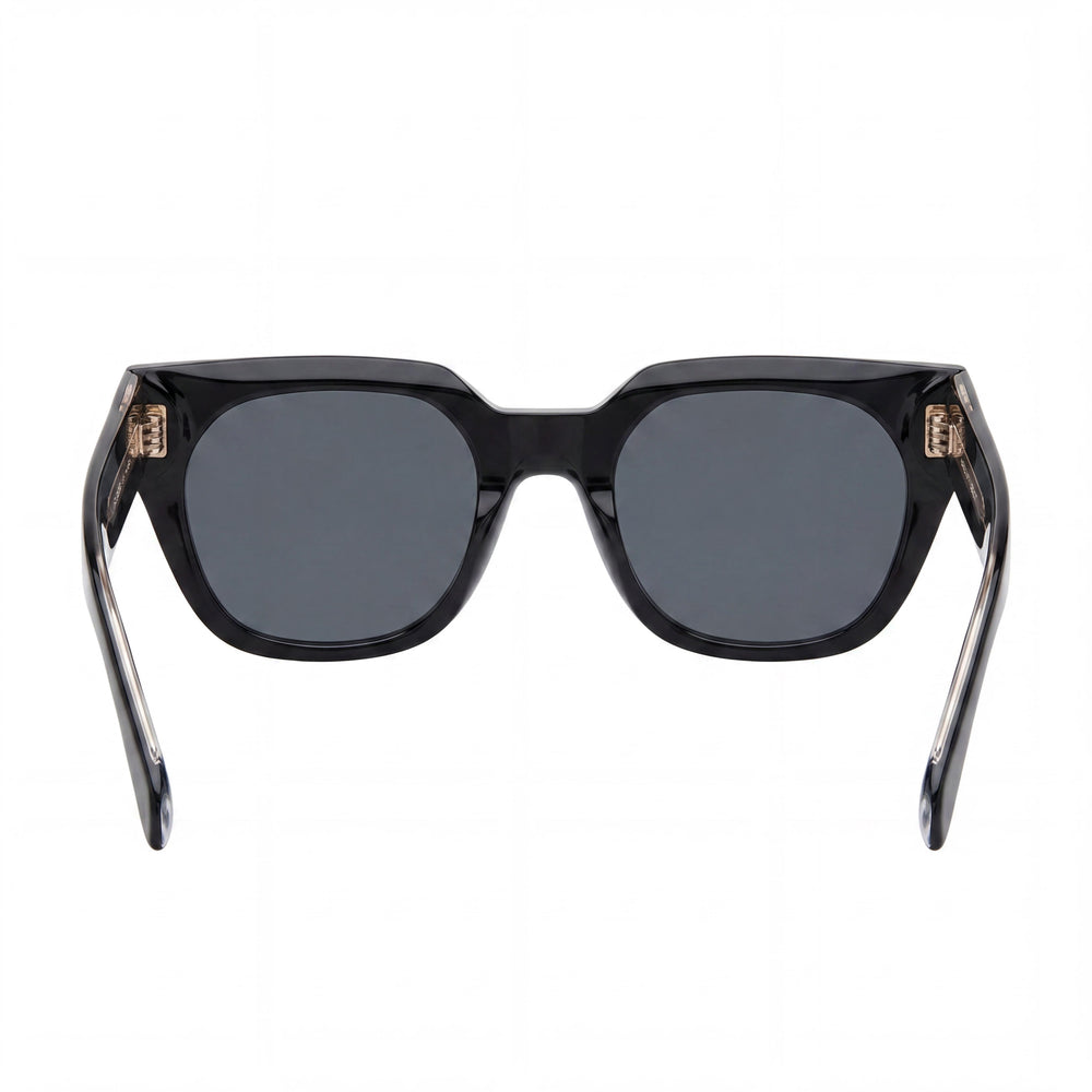Isabel Marant Gafas de Sol Cuadradas para Mujer de Acetato Negro/Gris con Lente Negra Protección UV 53mm