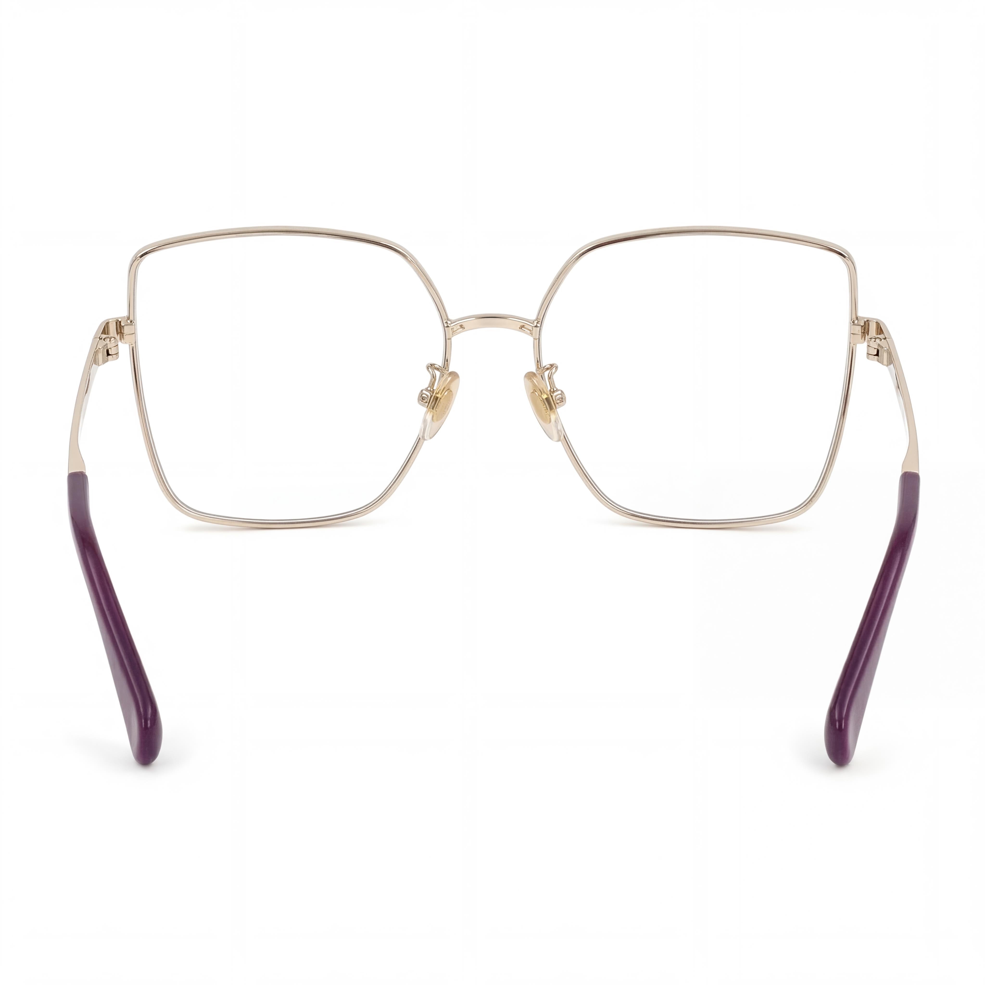 Gafas de sol MaxMara casual para mujer, montura de metal roja, lentes transparentes 60-15-140, Photo 3