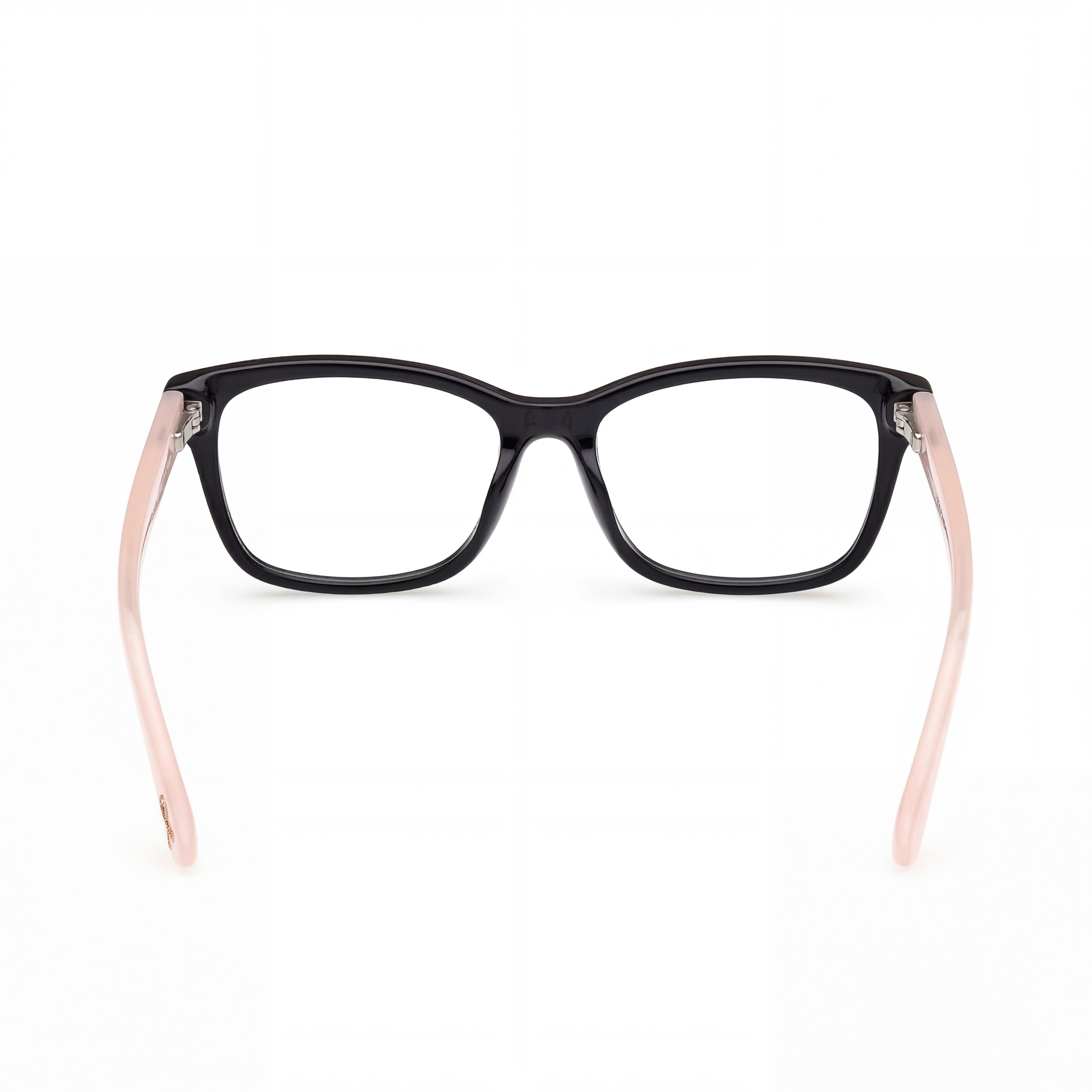 GUESS Women's Gu50185 Eyewear with Shiny Black Pink Pearl Plastic Frame, 53mm Lens Width, Photo 3