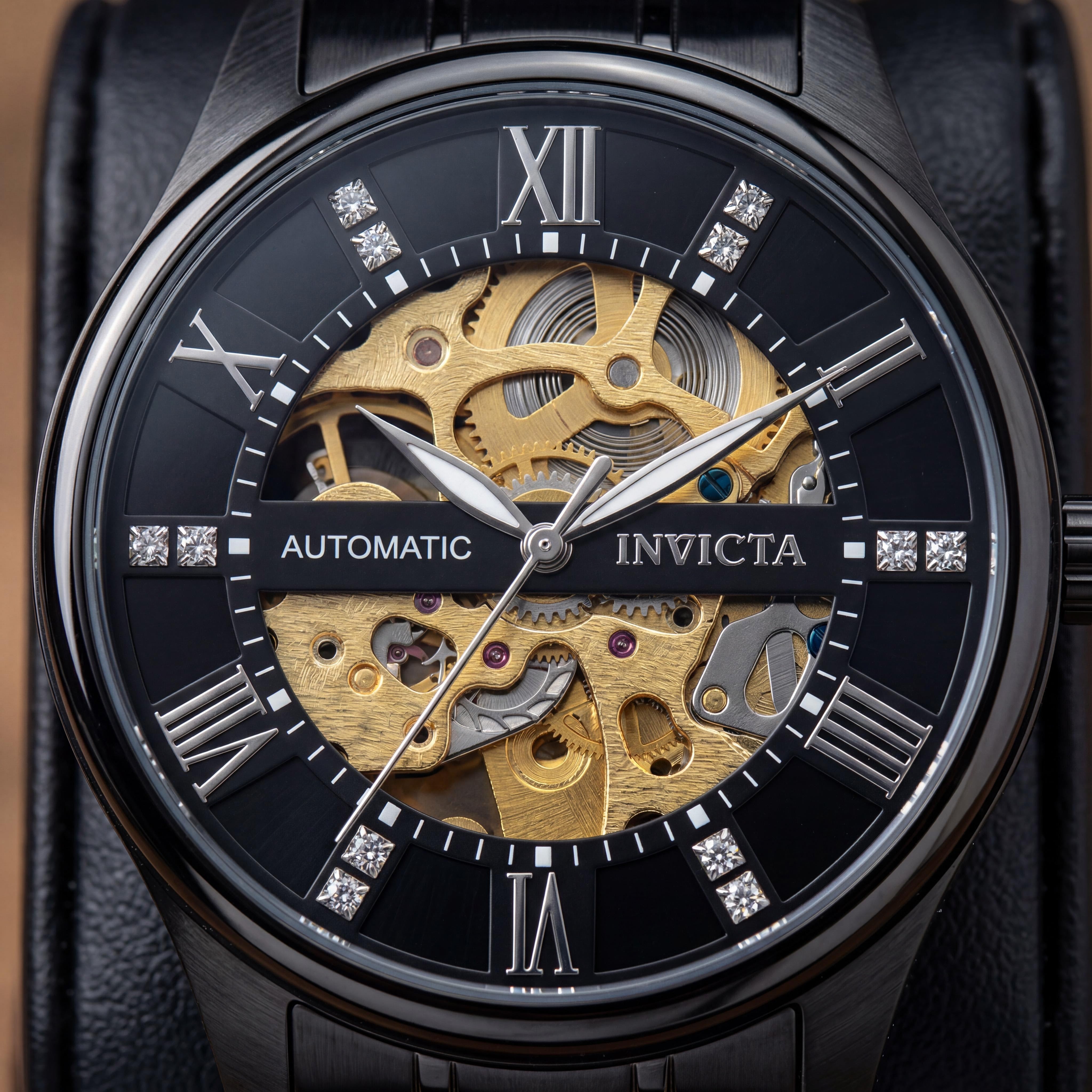 Invicta Objet D Art 69505 Men's Automatic Stainless Steel Black Dial 40mm 3 ATM Water Resistant Watch, Photo 2