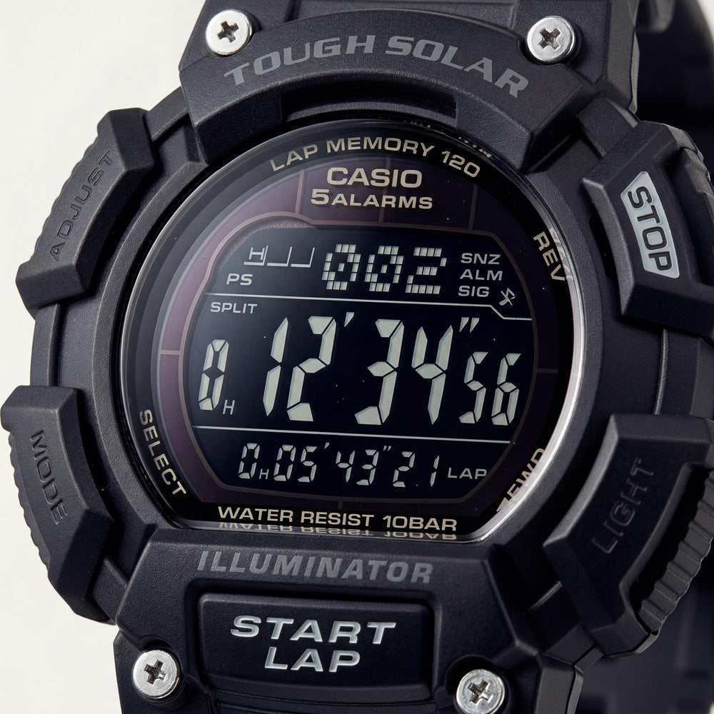 Reloj solar Casio STLS-110H-1B2 negro para hombre, 53 mm