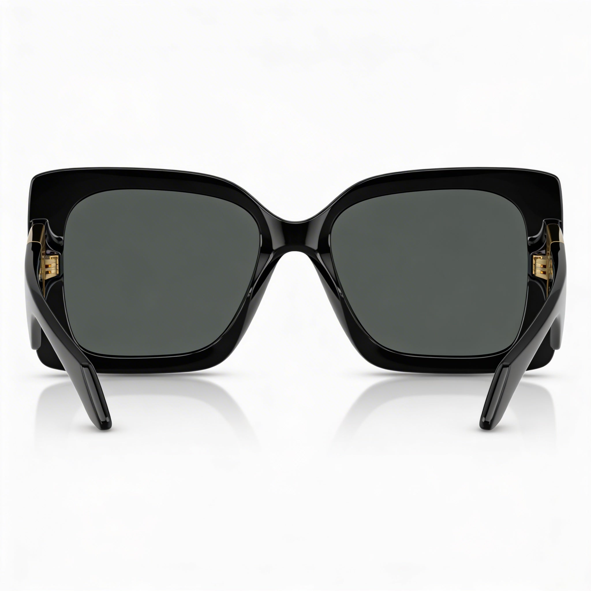 Versace Contemporary Women's Black Grey Plastic Frame Sunglasses with Dark Grey Lenses, UV Protection, 54mm Lens Width, Photo 3